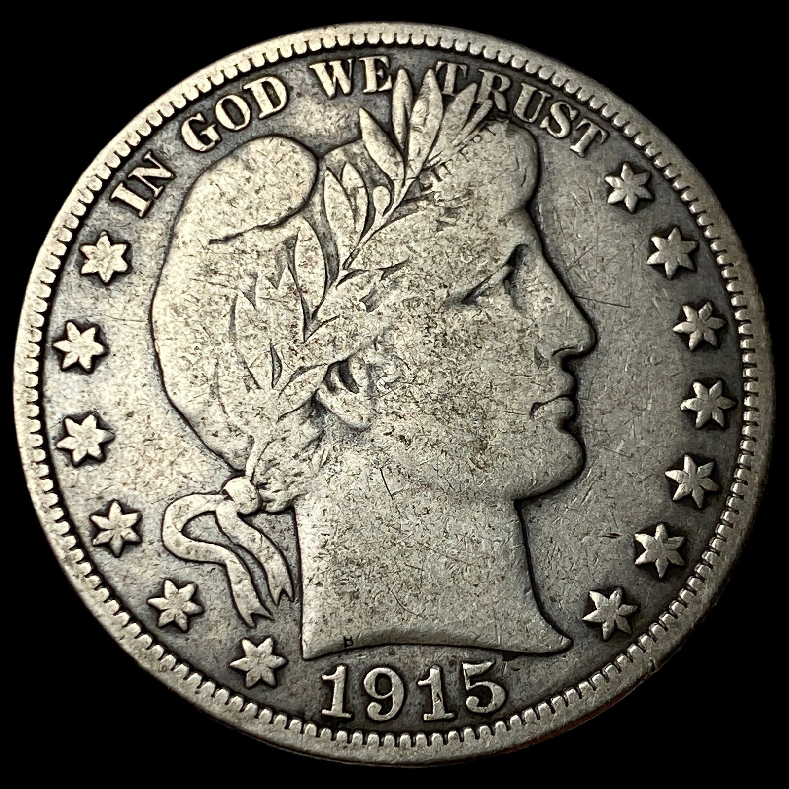 1915-D Silver Barber Half Dollar NEARLY UNCIRCULATED: 1915-D Silver Barber Half Dollar NEARLY UNCIRCULATED