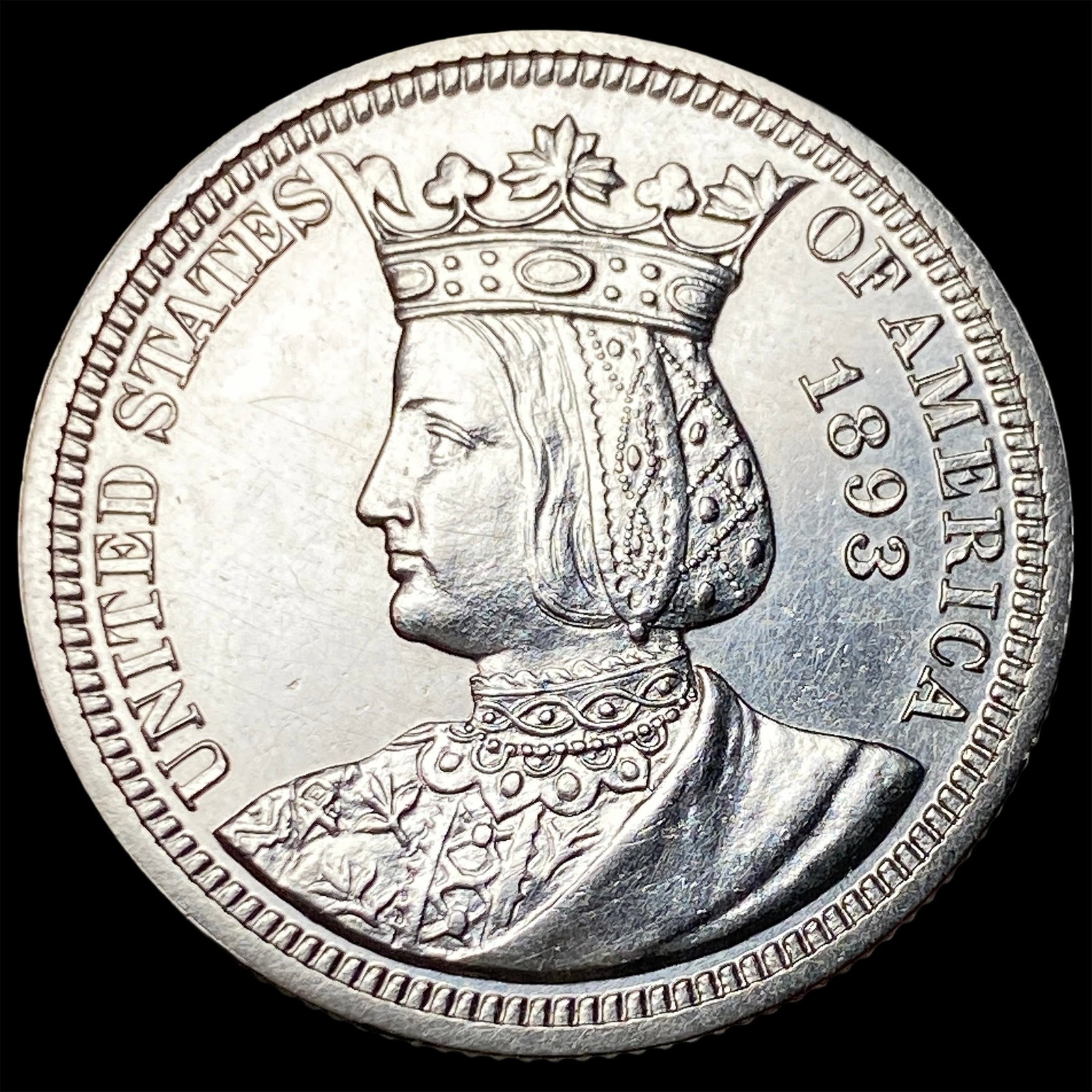 1893 Columbian Exposition Isabella Quarter CHOICE BU: 1893 Columbian Exposition Isabella Quarter CHOICE BU