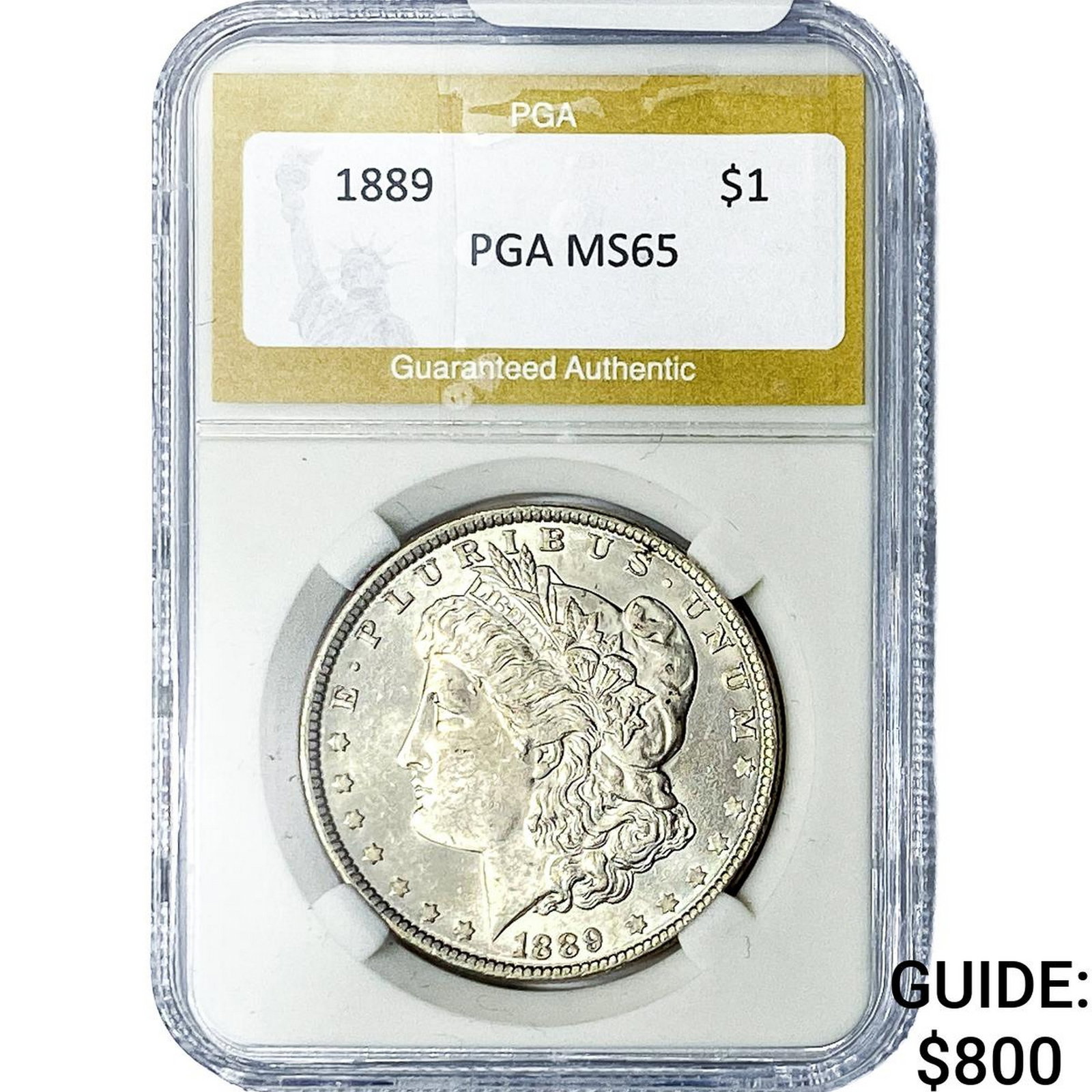 1889 Morgan Silver Dollar PGA MS65: 1889 Morgan Silver Dollar PGA MS65