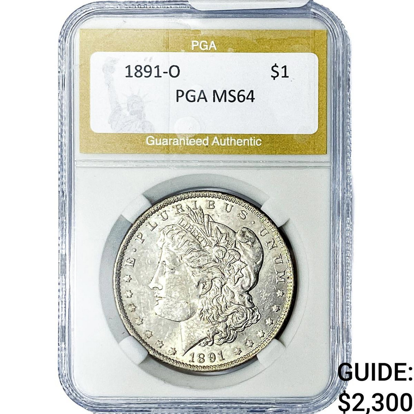 1891-O Morgan Silver Dollar PGA MS64 (1 of 2)