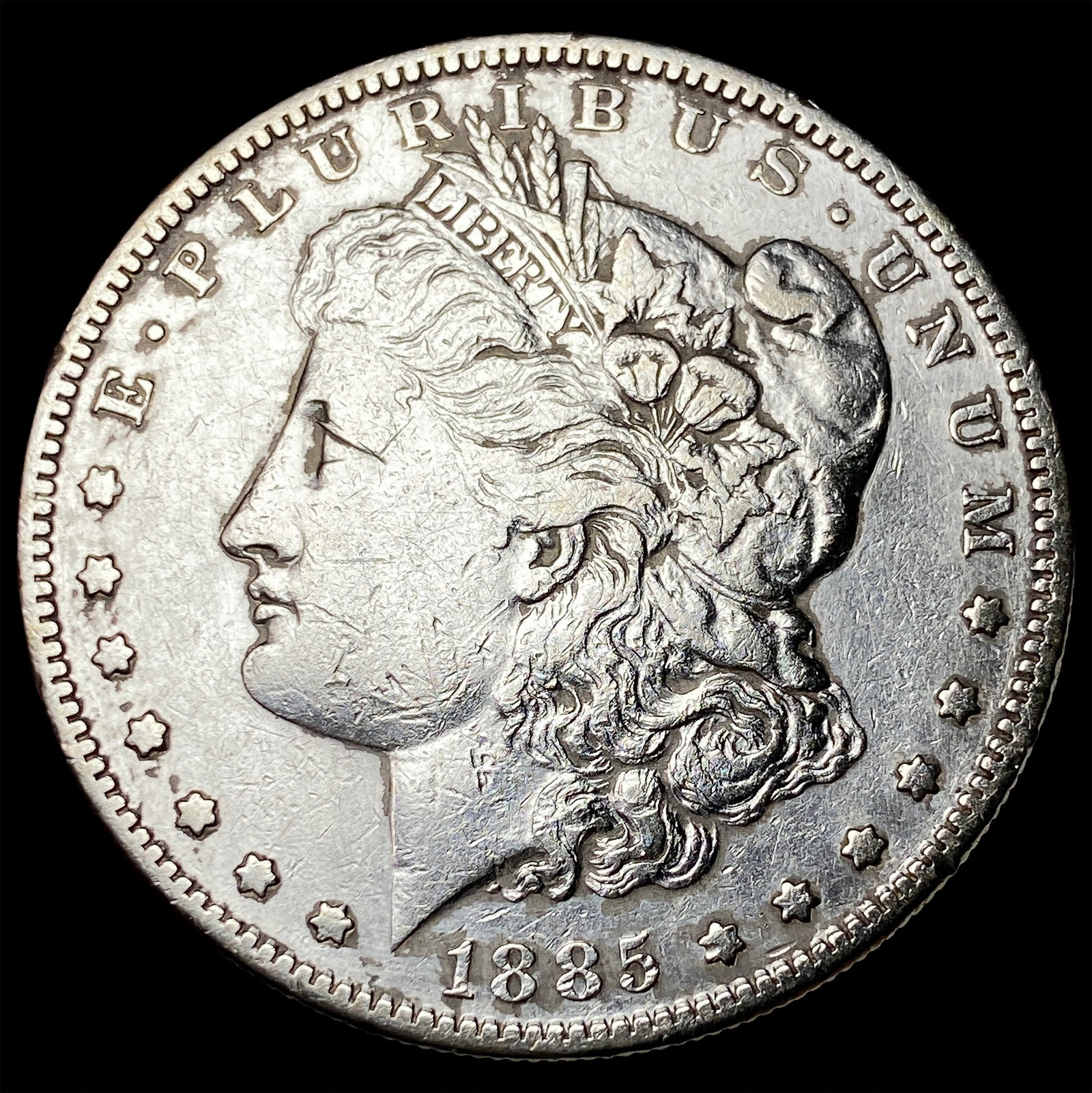 1885-S Silver Morgan Dollar CLOSELY UNCIRCULATED: 1885-S Silver Morgan Dollar CLOSELY UNCIRCULATED
