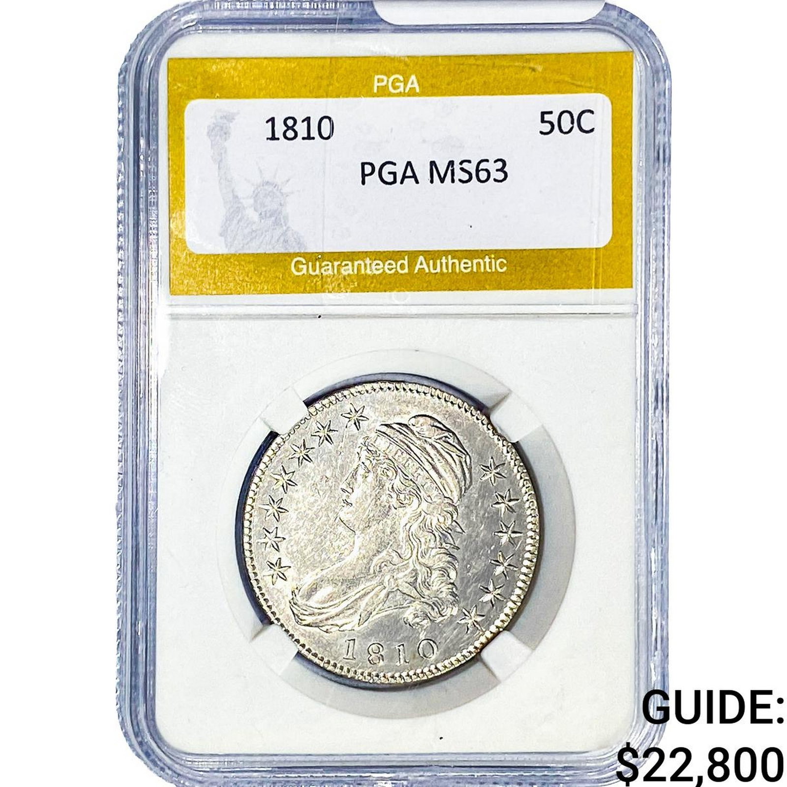 1810 Capped Bust Half Dollar PGA MS63 (1 of 2)