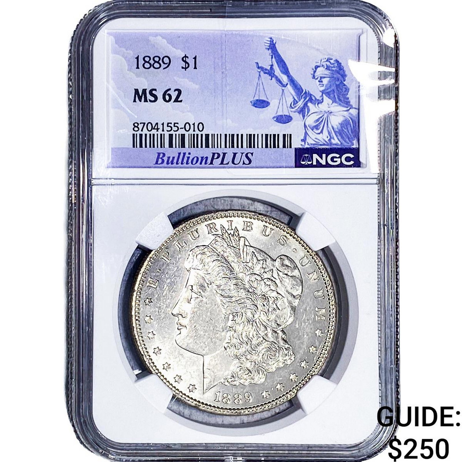 1889 Morgan Silver Dollar NGC MS62: 1889 Morgan Silver Dollar NGC MS62