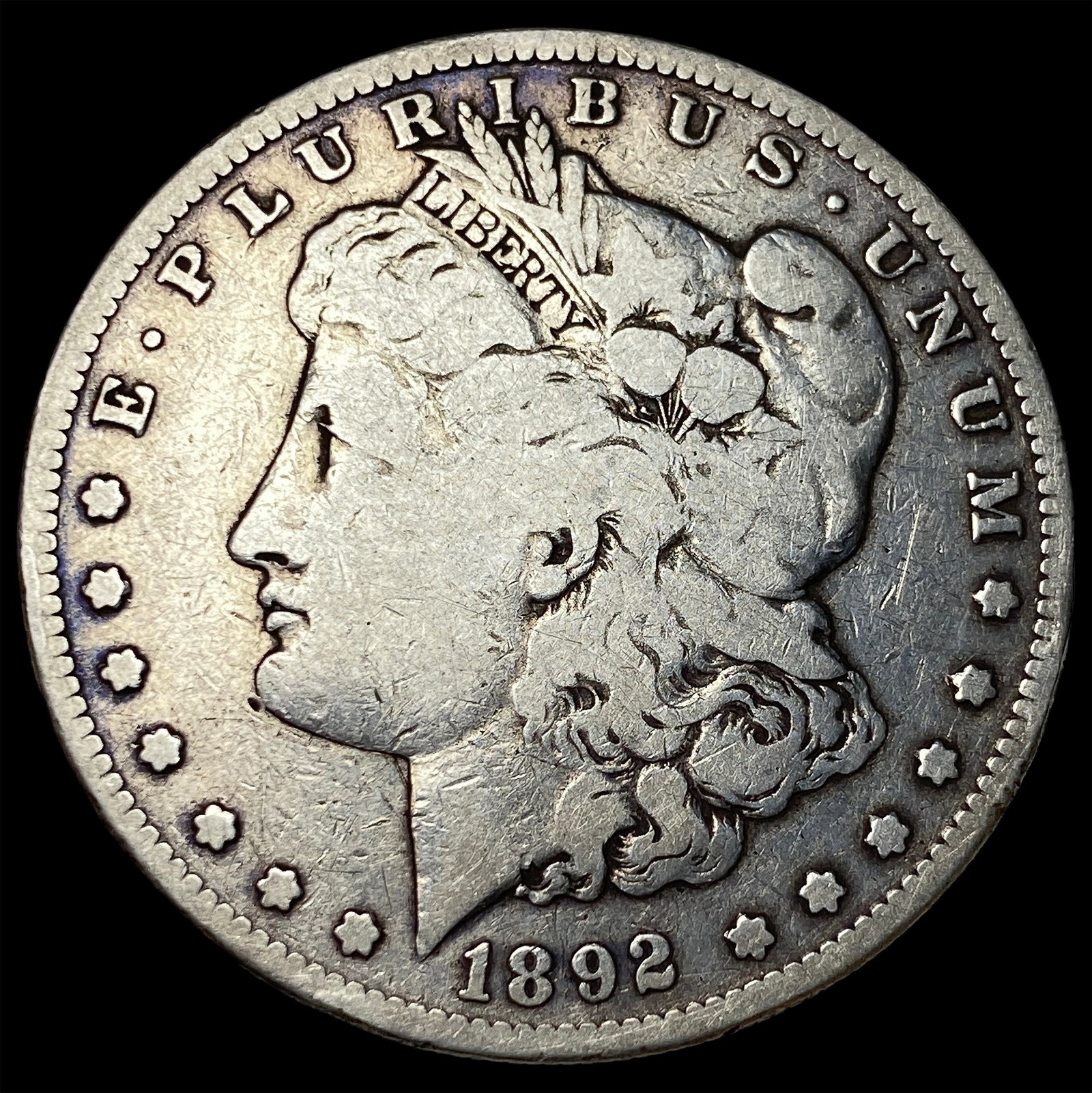 1892 Silver Morgan Dollar LIGHTLY CIRCULATED: 1892 Silver Morgan Dollar LIGHTLY CIRCULATED