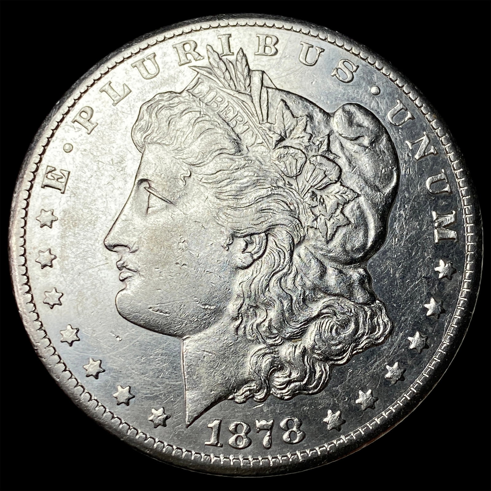 1878-S Silver Morgan Dollar CHOICE AU: 1878-S Silver Morgan Dollar CHOICE AU