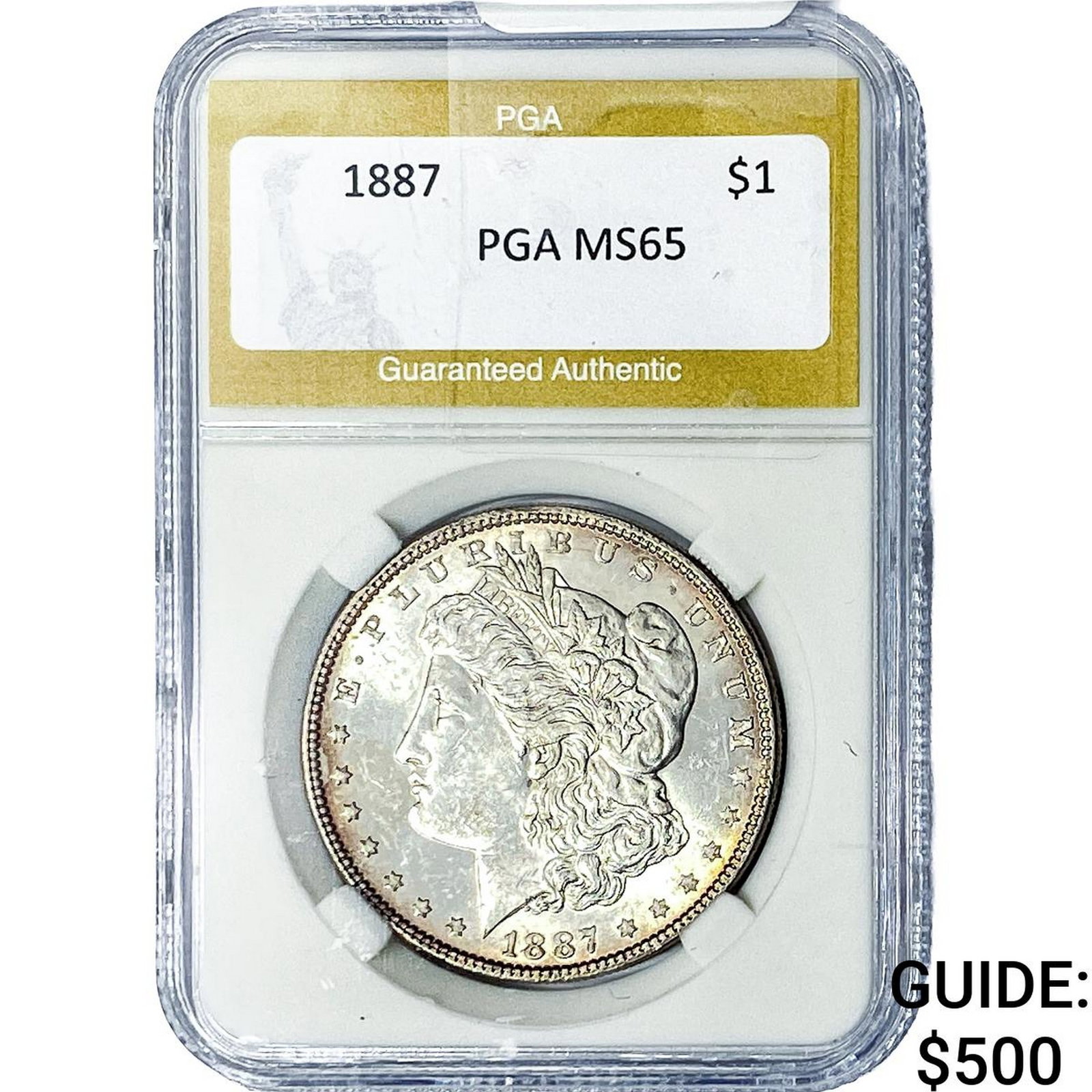 1887 Morgan Silver Dollar PGA MS65: 1887 Morgan Silver Dollar PGA MS65