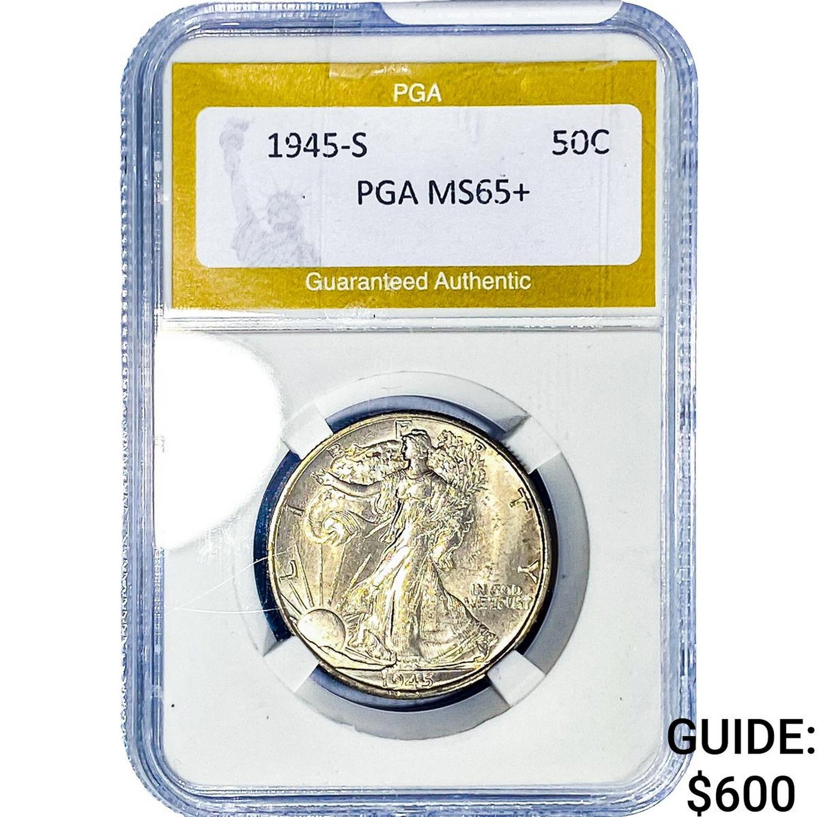 1945-S Walking Liberty Half Dollar PGA MS65+ (1 of 2)