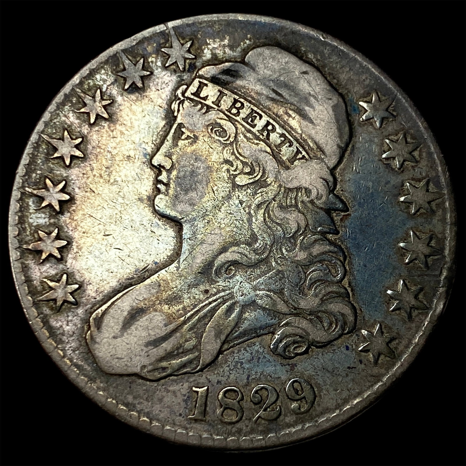 1829 Capped Bust Half Dollar NEARLY UNCIRCULATED (1 of 2)