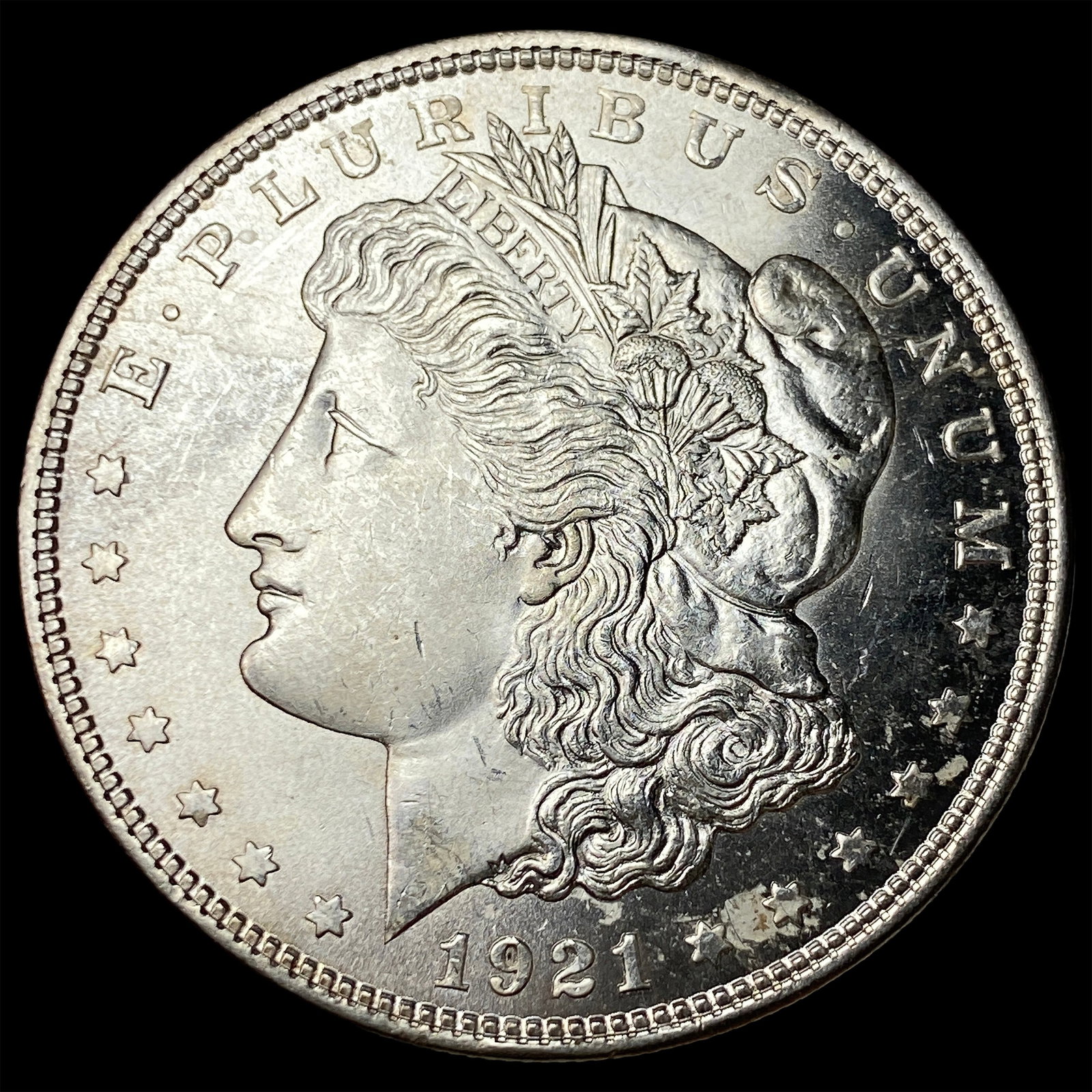1921 Silver Morgan Dollar GEM BU: 1921 Silver Morgan Dollar GEM BU