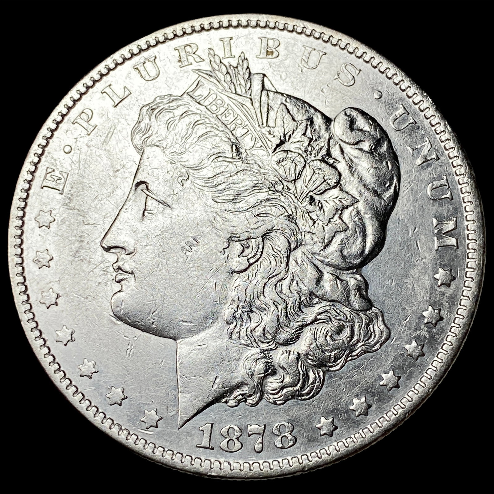 1878-S Silver Morgan Dollar CHOICE AU: 1878-S Silver Morgan Dollar CHOICE AU