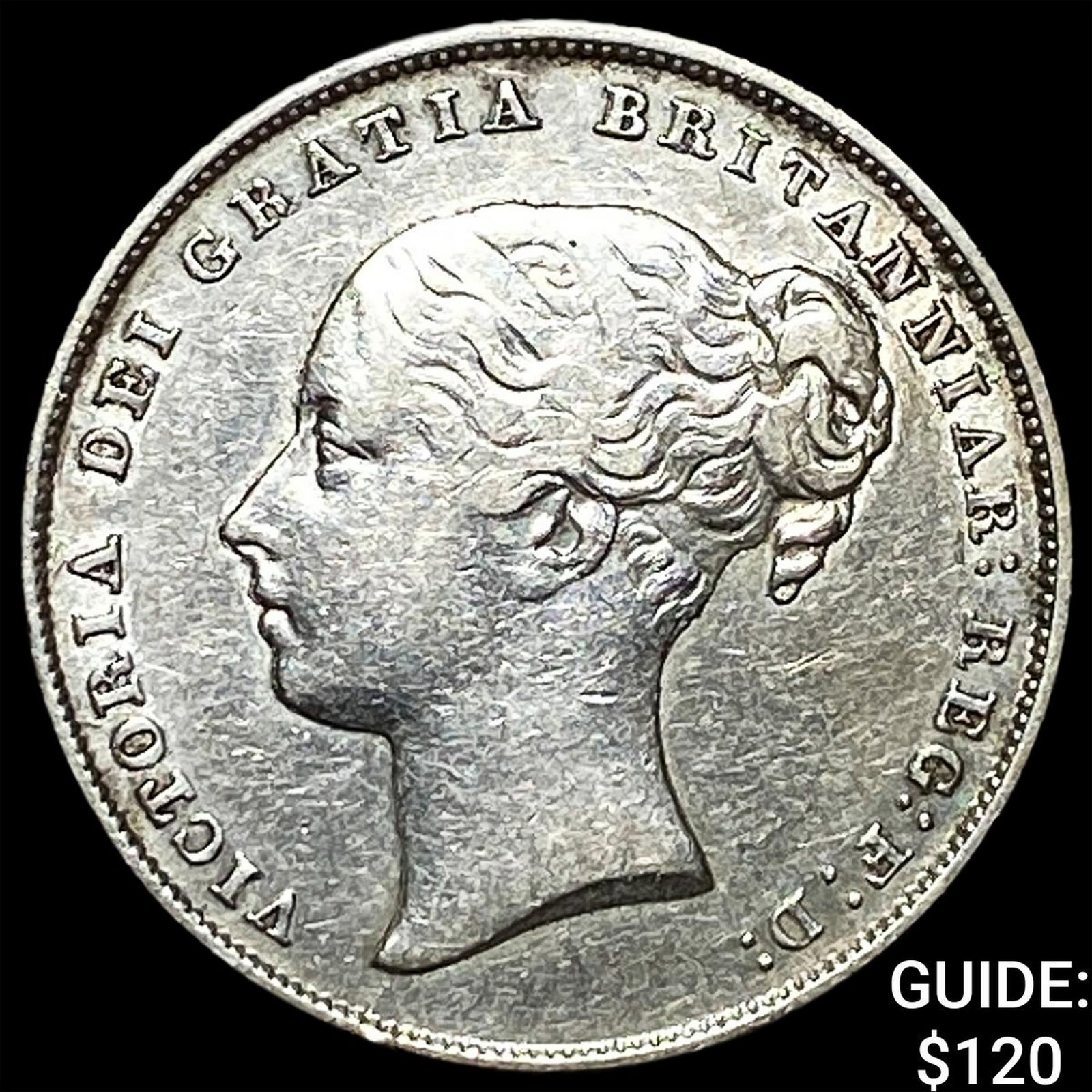 1849 Great Britain Silver 1 Shilling: 1849 Great Britain Silver 1 Shilling