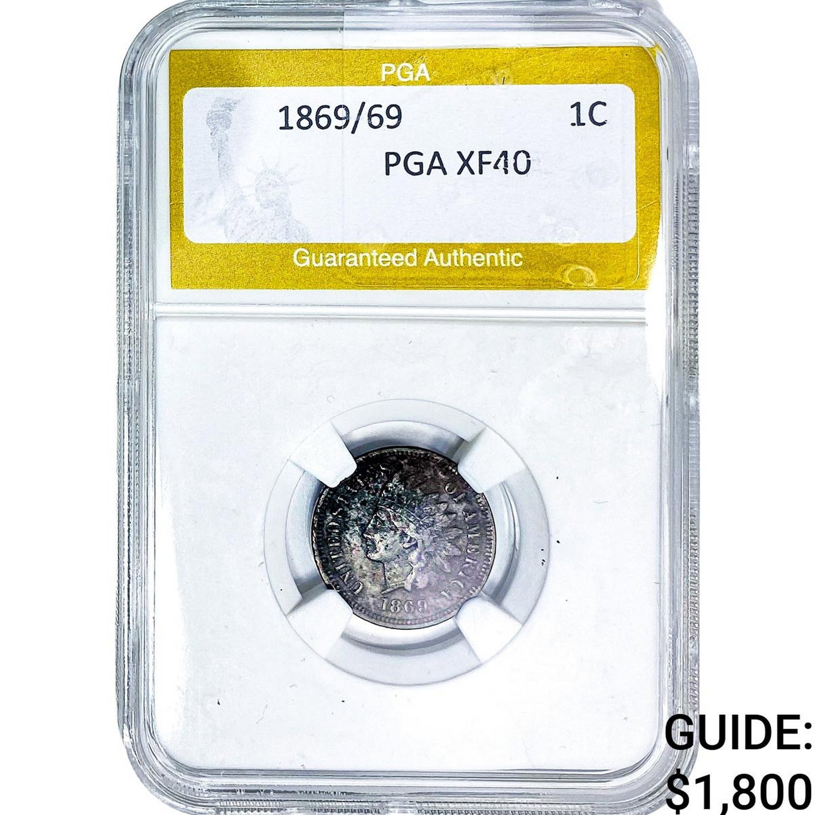 1869/69 Indian Head Cent PGA XF40 (1 of 2)