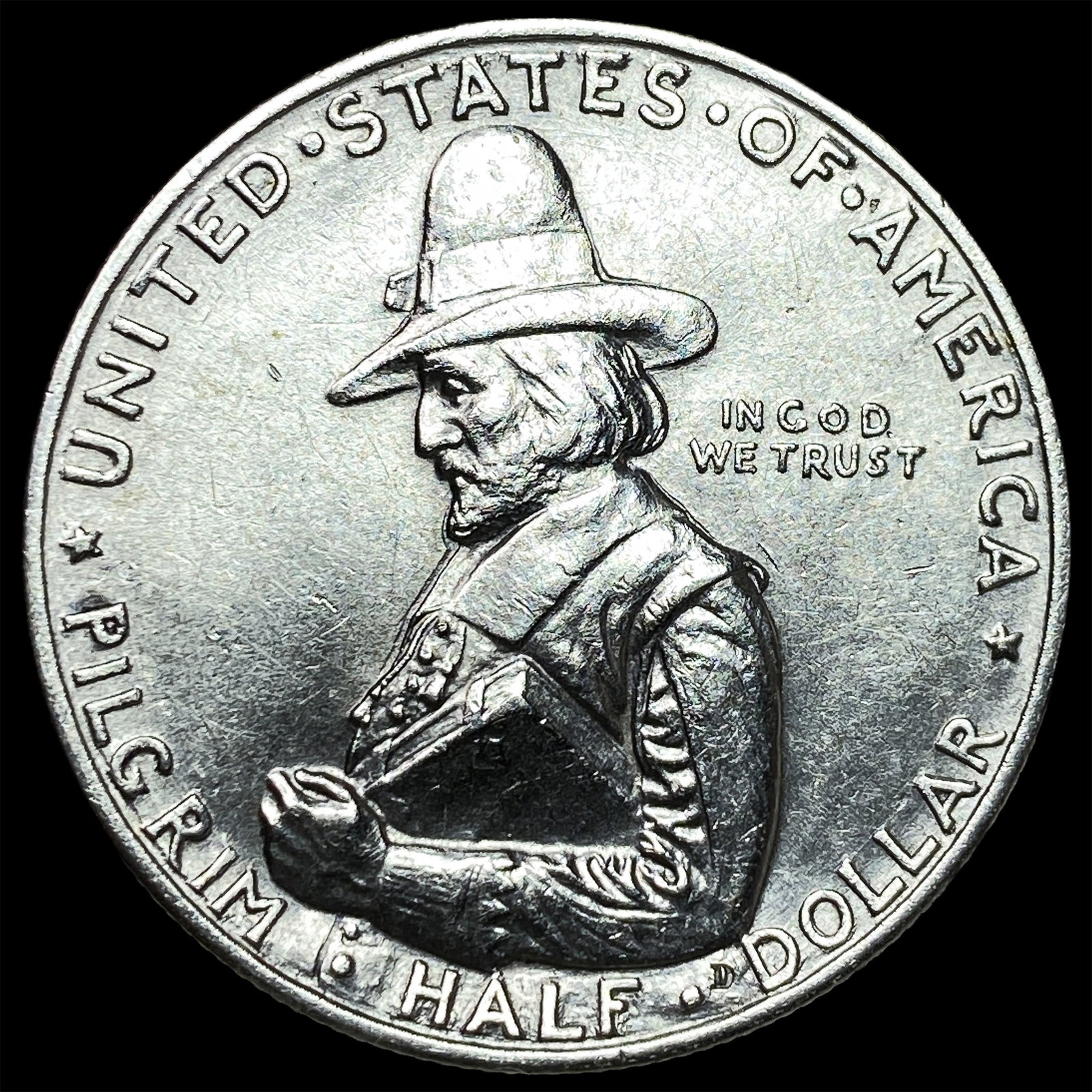 1920 Silver Half Dollar Pilgrim Tercentenary UNCIRCULATED (1 of 2)