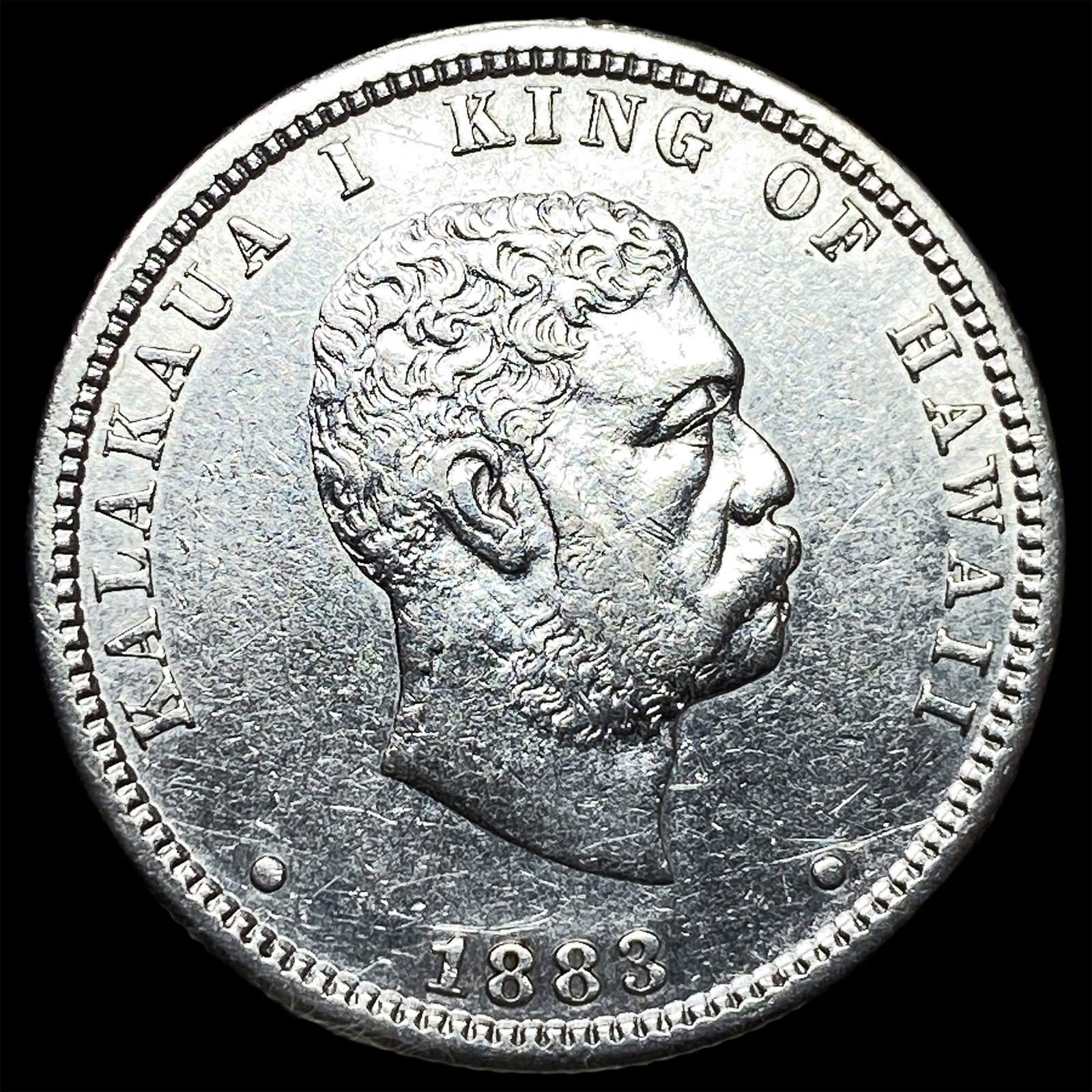 1883 Hawaii Silver 1/4 Dollar UNCIRCULATED: 1883 Hawaii Silver 1/4 Dollar UNCIRCULATED