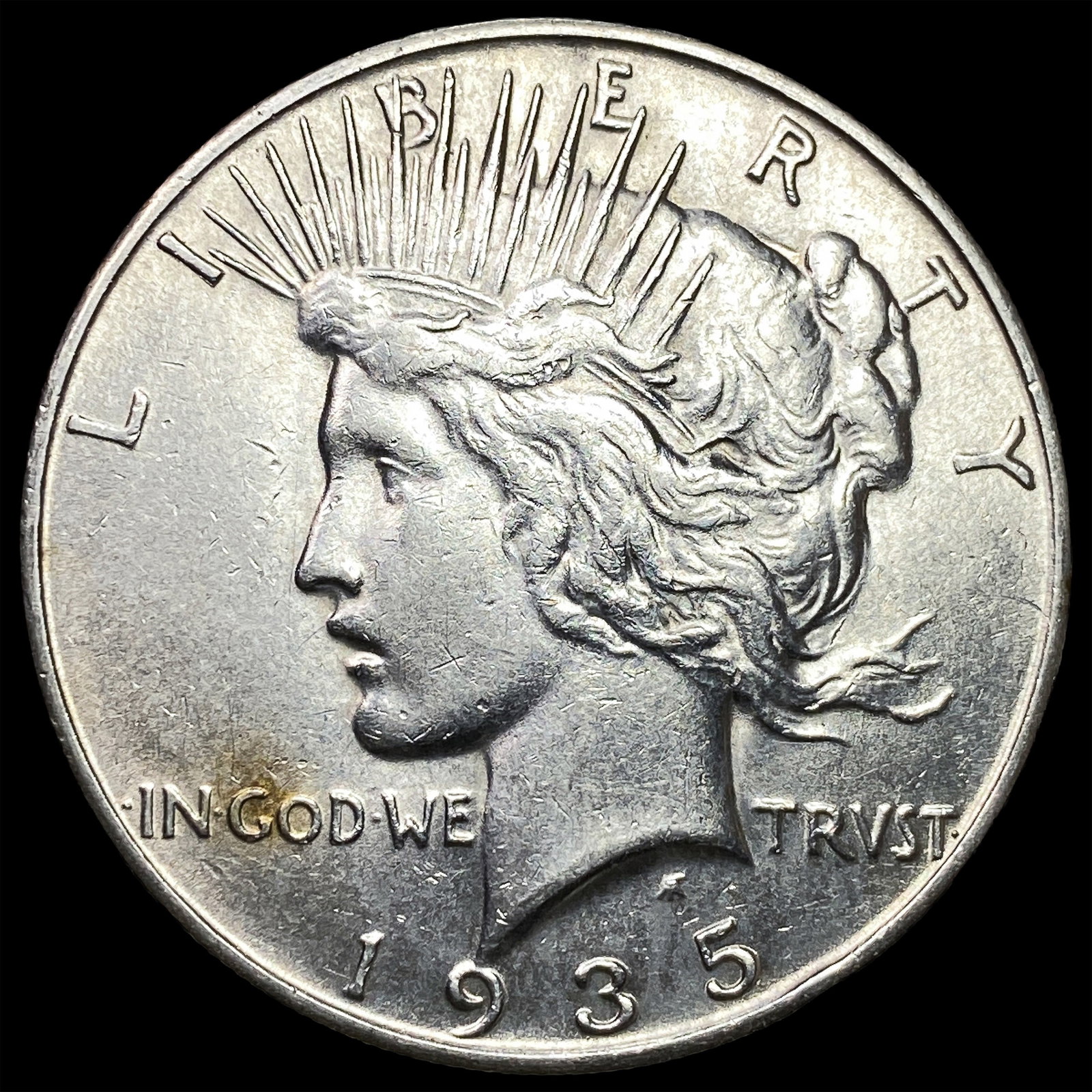 1935-S Silver Peace Dollar CHOICE BU: 1935-S Silver Peace Dollar CHOICE BU