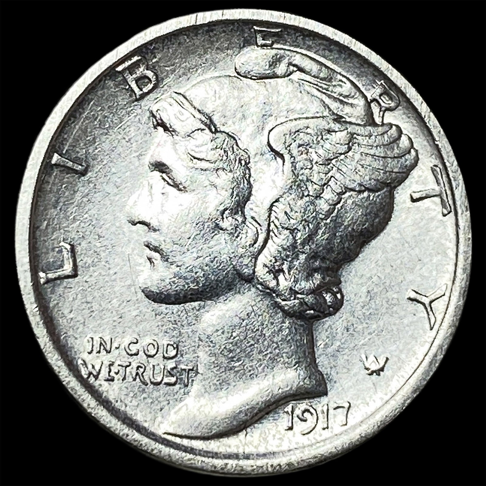 1917-S Silver Mercury Dime UNCIRCULATED: 1917-S Silver Mercury Dime UNCIRCULATED