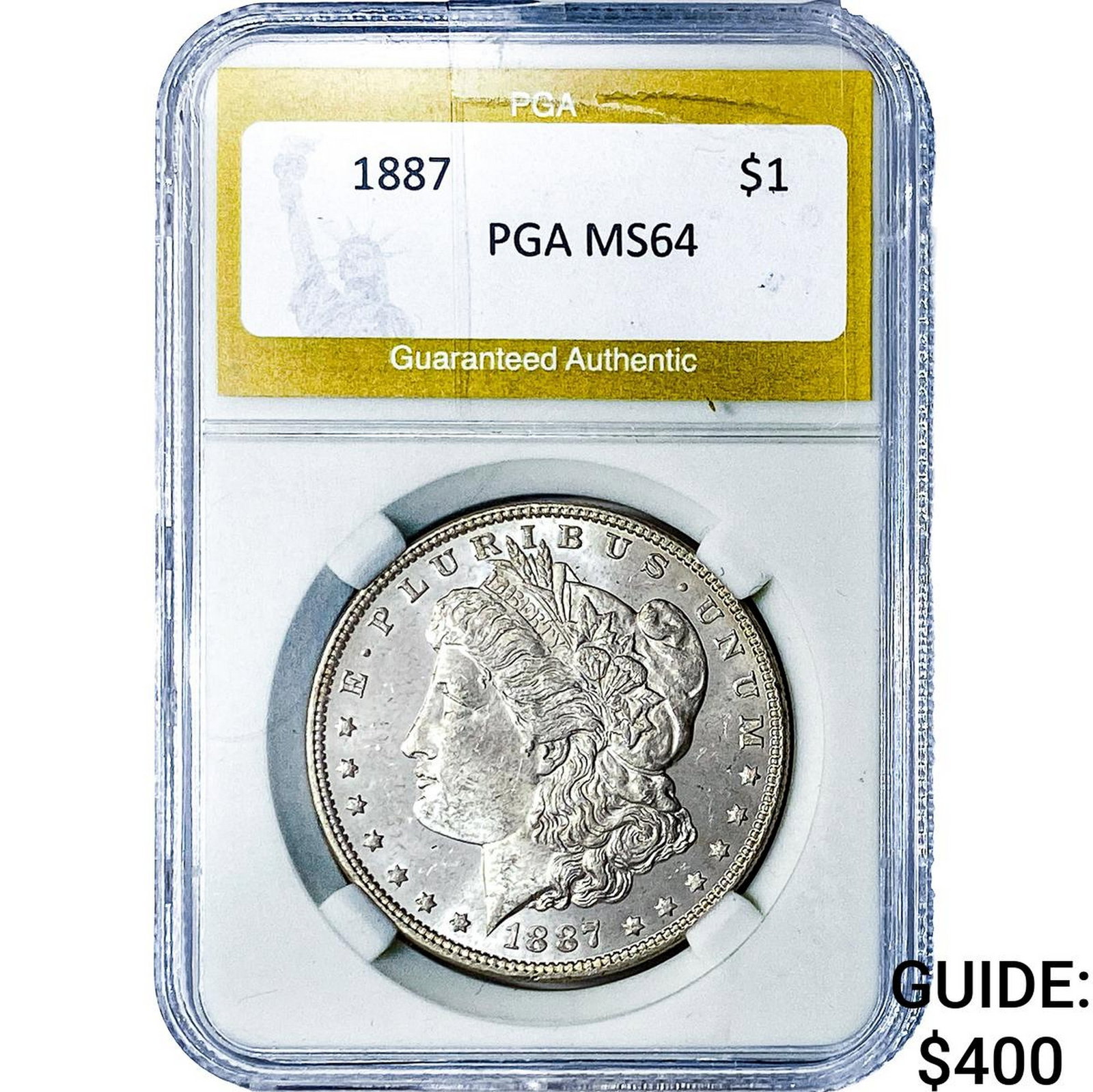1887 Morgan Silver Dollar PGA MS64: 1887 Morgan Silver Dollar PGA MS64