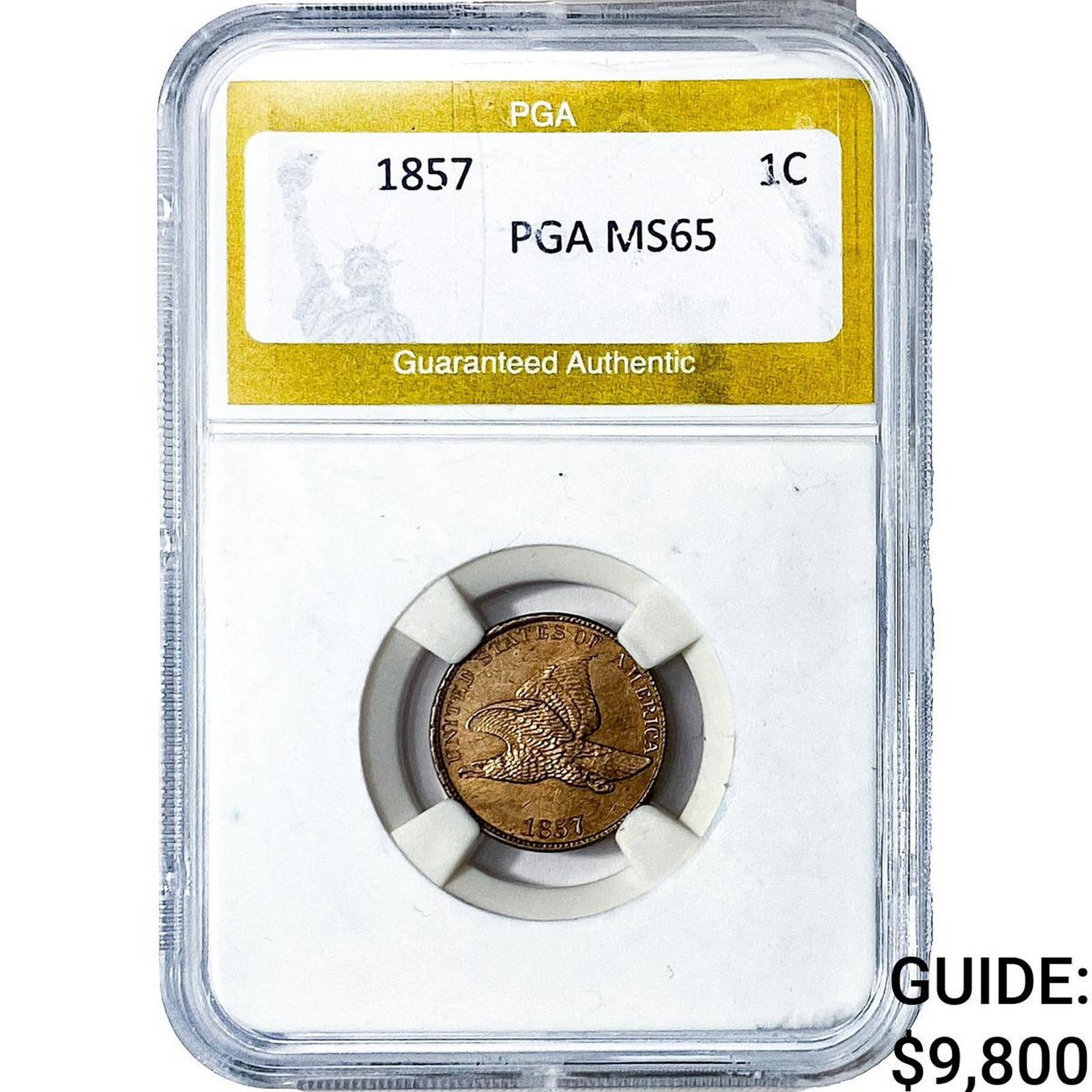1857 Flying Eagle Cent PGA MS65 (1 of 2)