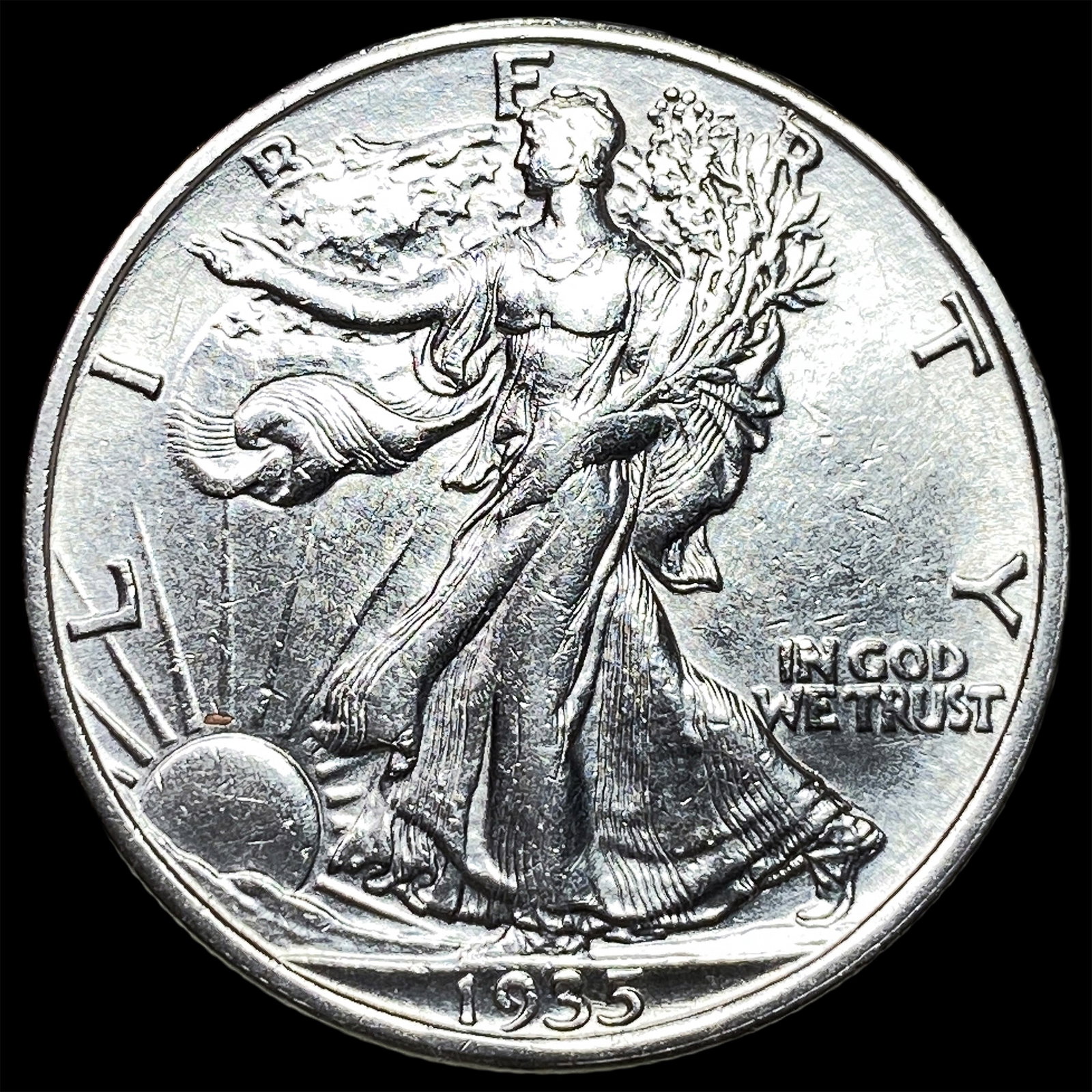 1935-S Silver Half Dollar UNCIRCULATED (1 of 2)