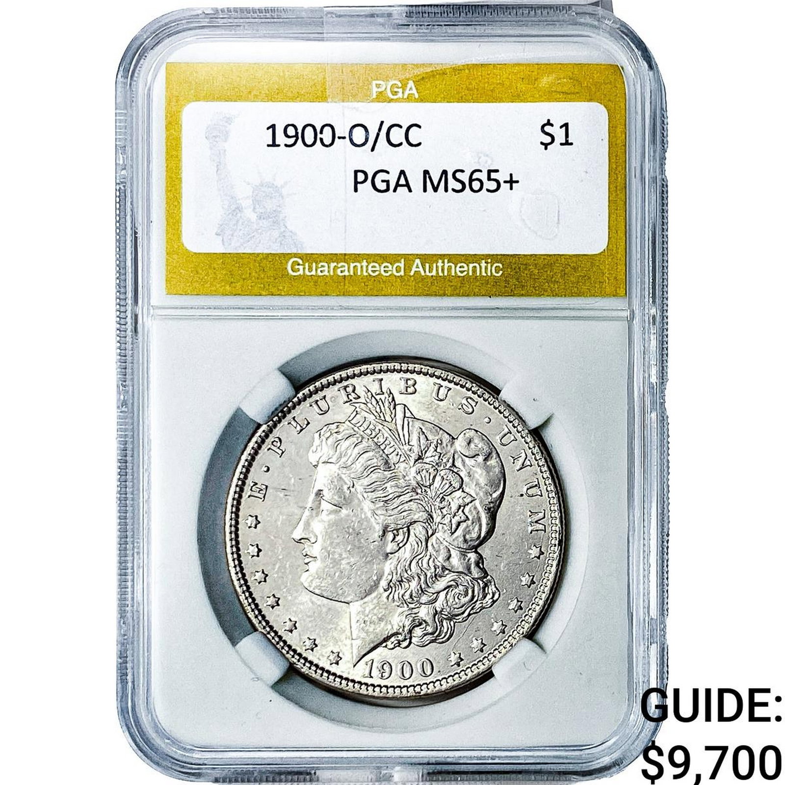 1900-O/CC Silver Peace Dollar PGA MS65+ (1 of 2)