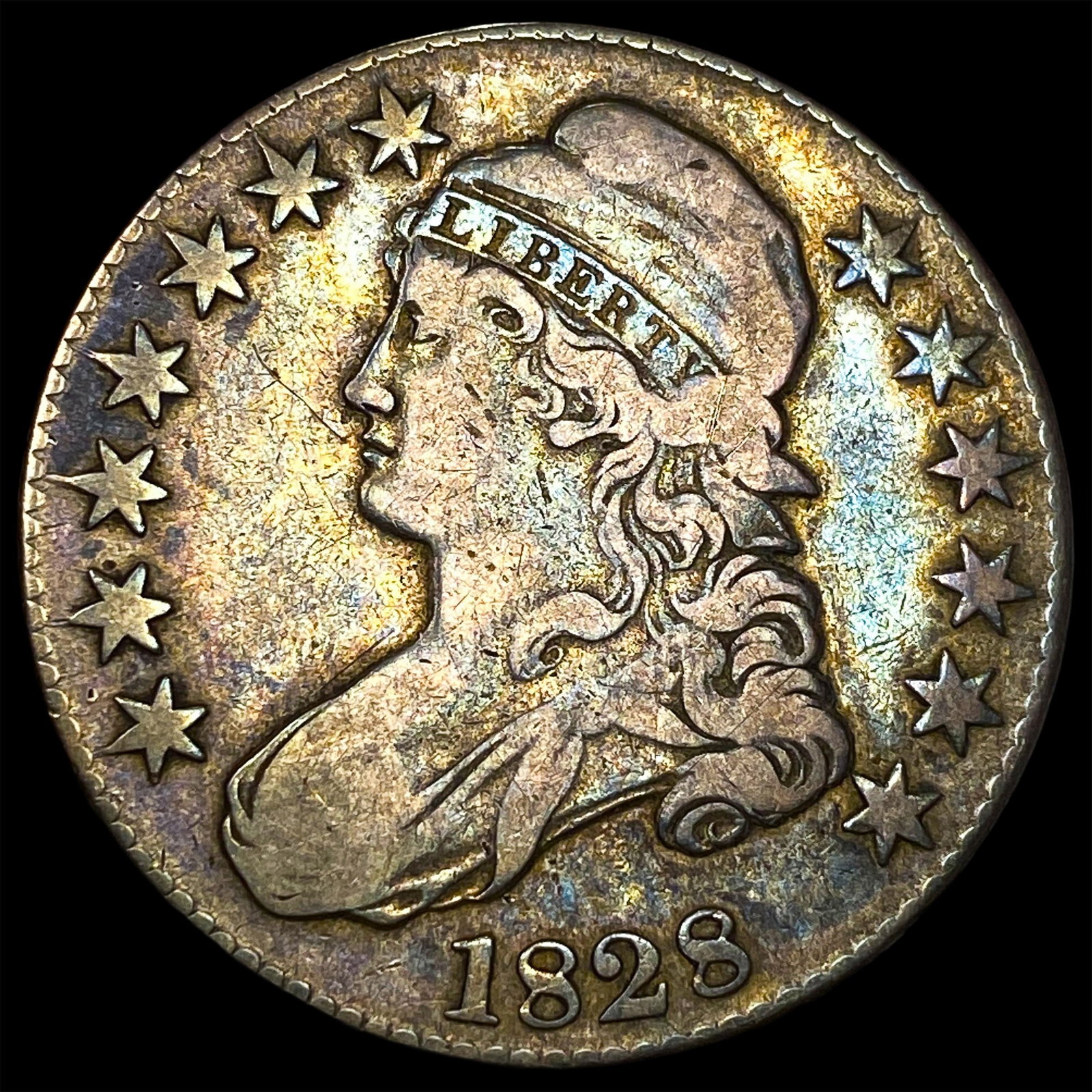1828 Capped Bust Half Dollar LIGHTLY CIRCULATED (1 of 2)