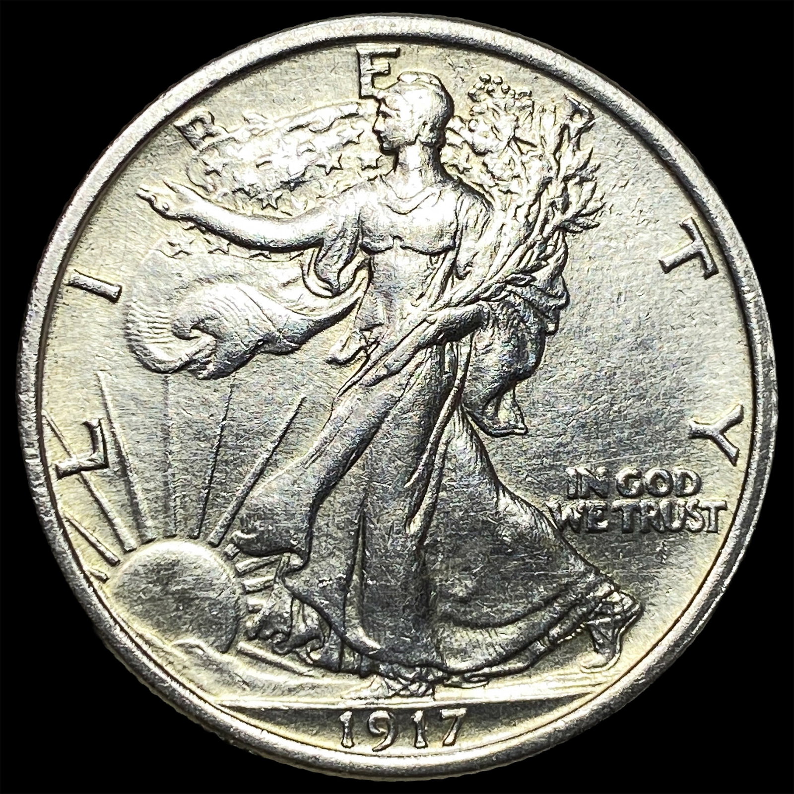 1917 Silver Walking Liberty Half Dollar UNCIRCULATED: 1917 Silver Walking Liberty Half Dollar UNCIRCULATED