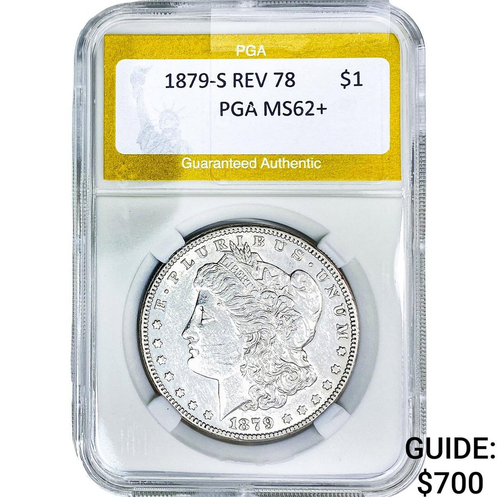 1879-S Morgan Silver Dollar PGA MS62+ (1 of 2)