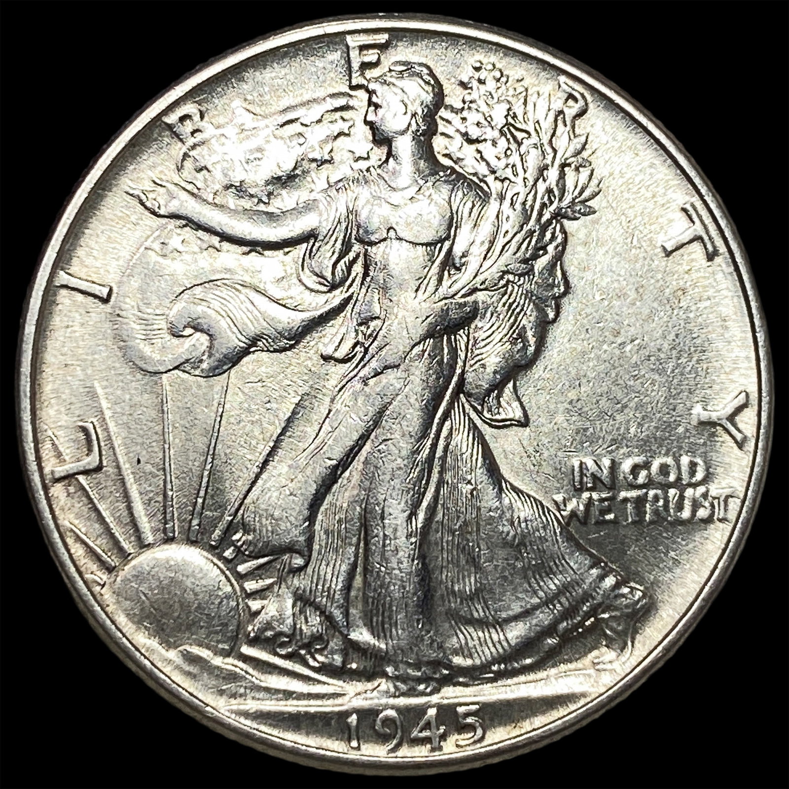 1945 Silver Walking Liberty Half Dollar UNCIRCULATED: 1945 Silver Walking Liberty Half Dollar UNCIRCULATED