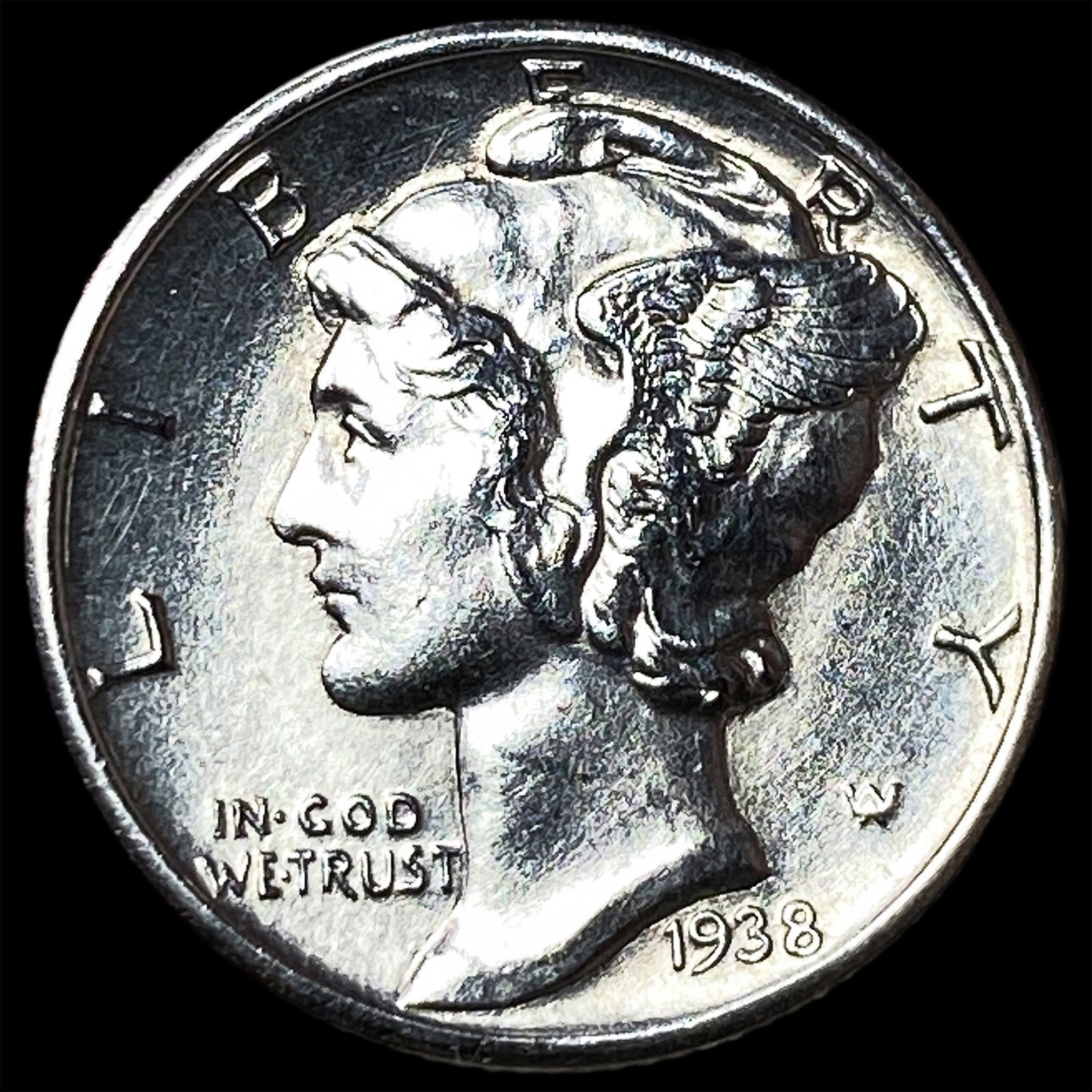1938 Mercury Dime GEM BU: 1938 Mercury Dime GEM BU