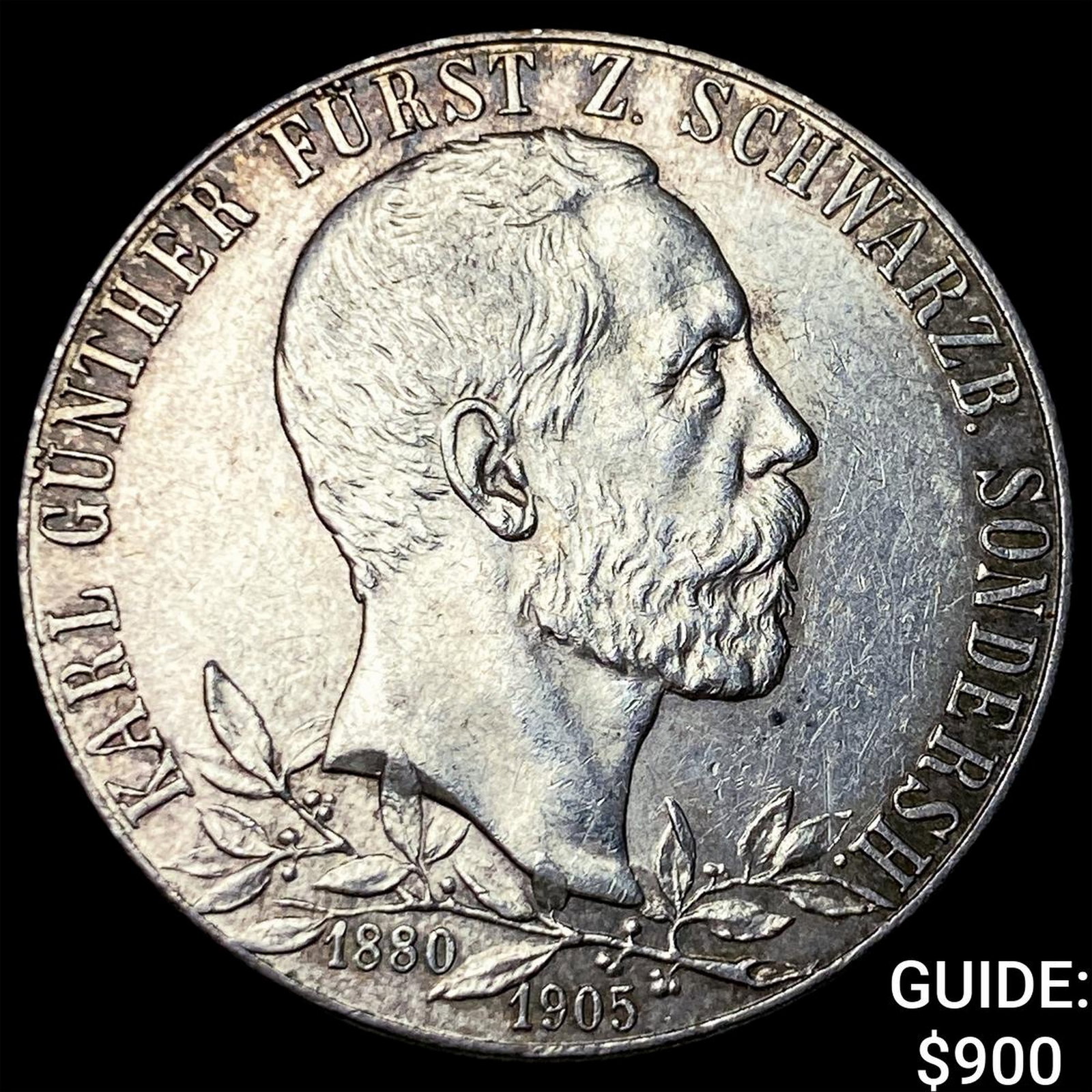 German States Schwarzburg-Sonde Silver 2 Mark: German States Schwarzburg-Sonde Silver 2 Mark