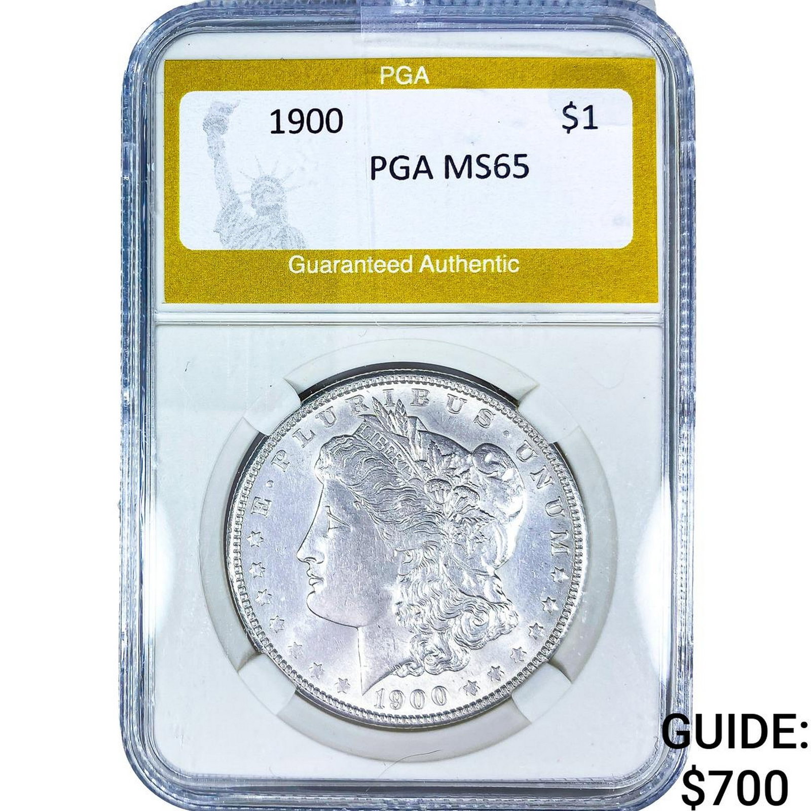 1900 Morgan Silver Dollar PGA MS65: 1900 Morgan Silver Dollar PGA MS65