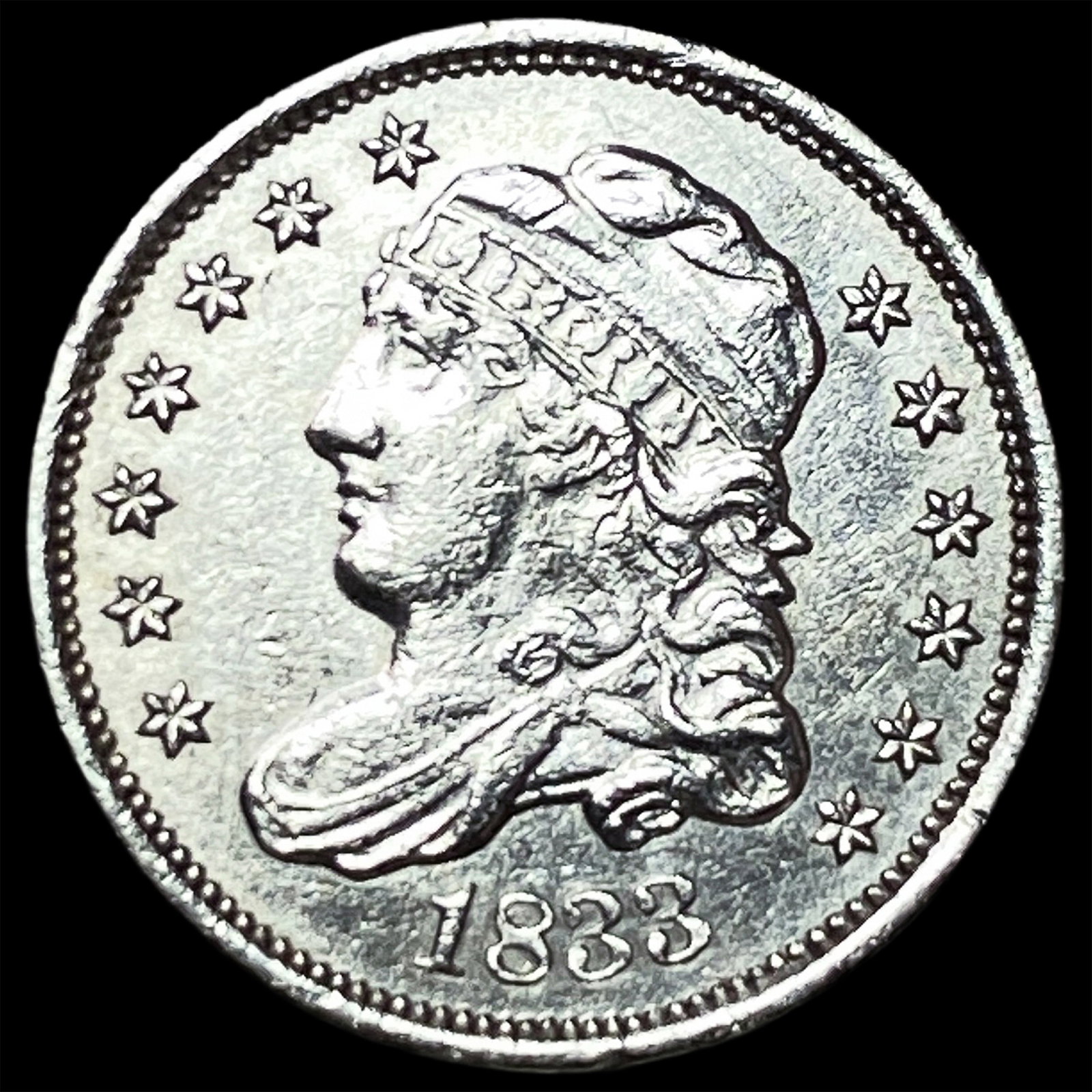 1833 Capped Bust Half Dime UNCIRCULATED: 1833 Capped Bust Half Dime UNCIRCULATED