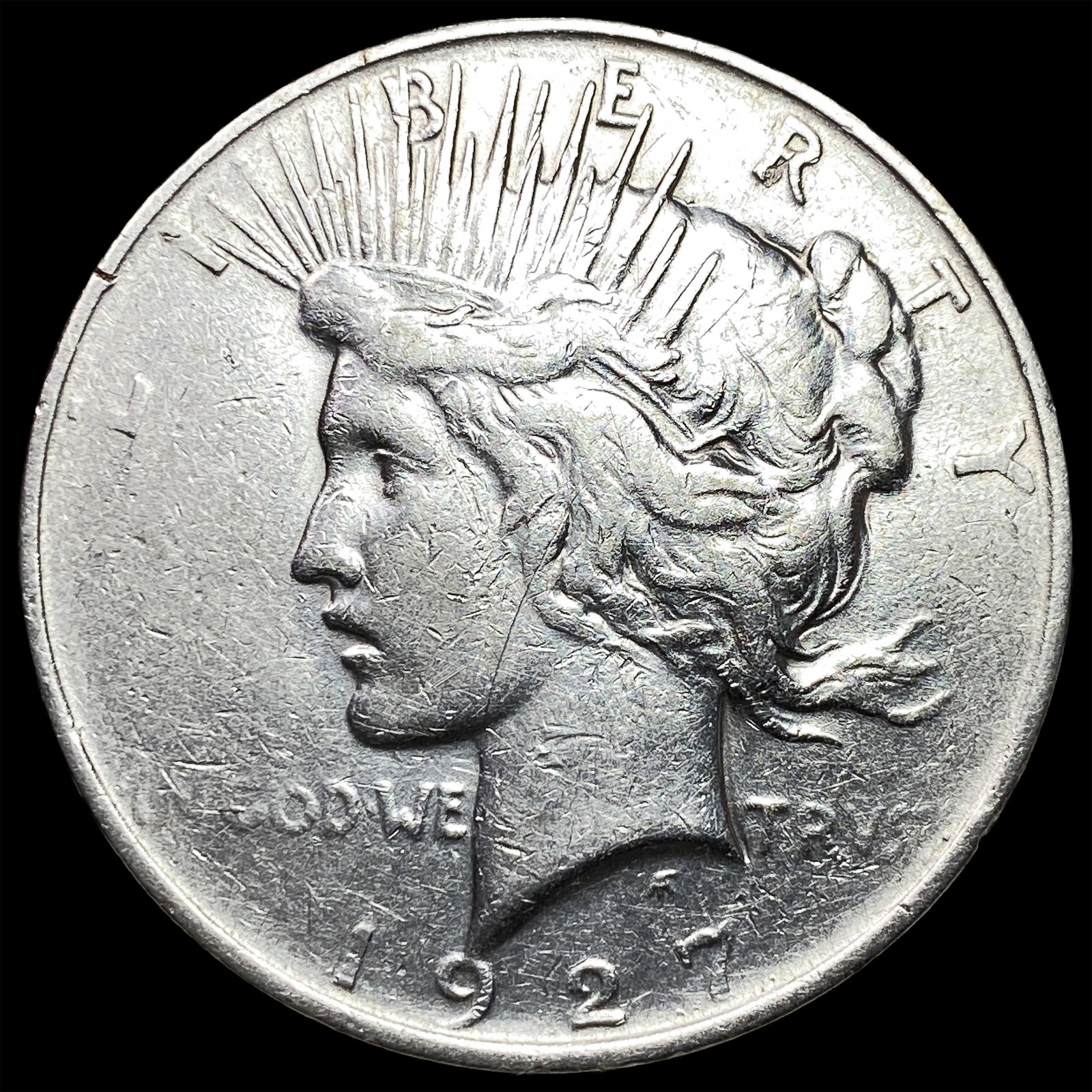 1927 Peace Silver Dollar CLOSELY UNCIRCULATED: 1927 Peace Silver Dollar CLOSELY UNCIRCULATED