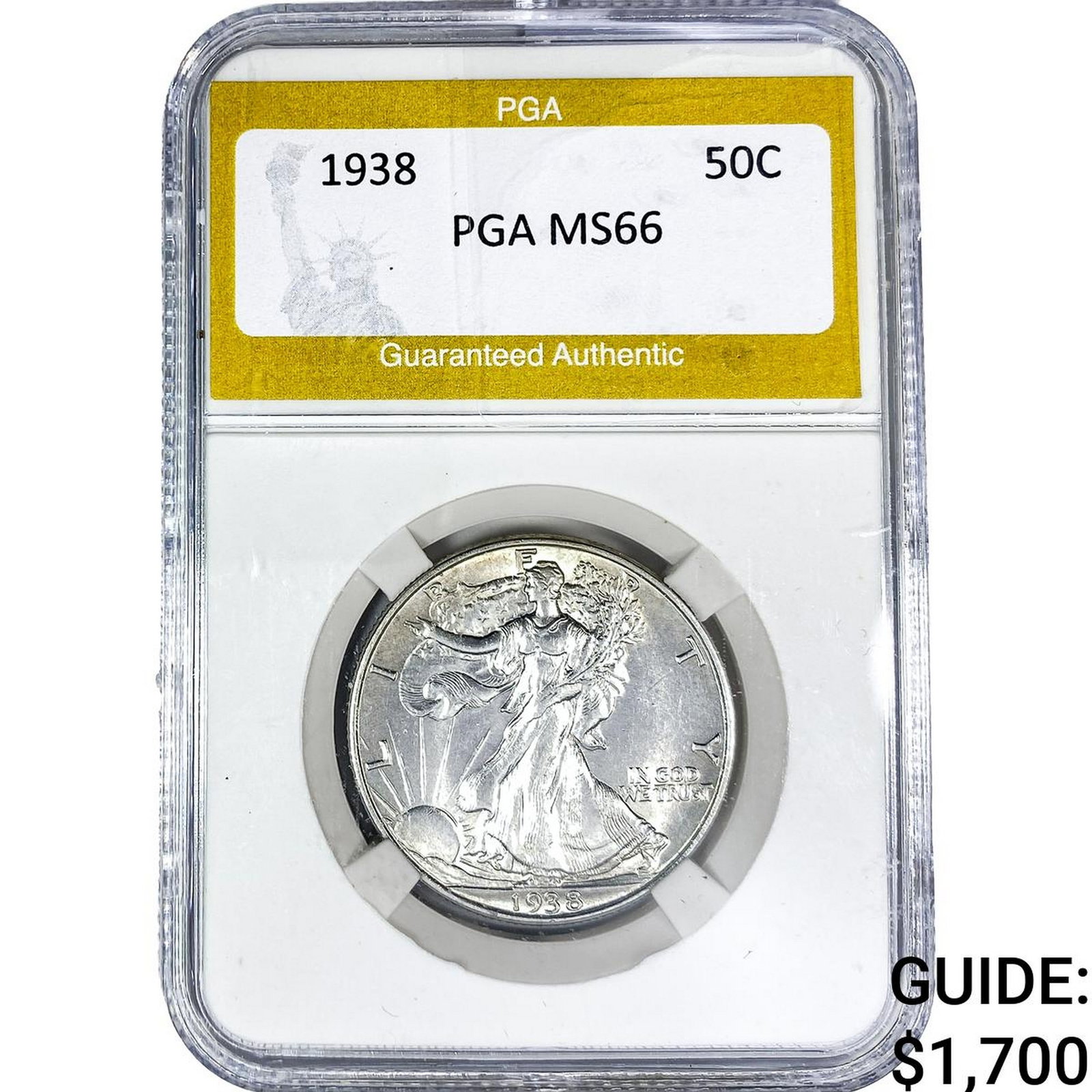 1938 Walking Liberty Half Dollar PGA MS66 (1 of 2)