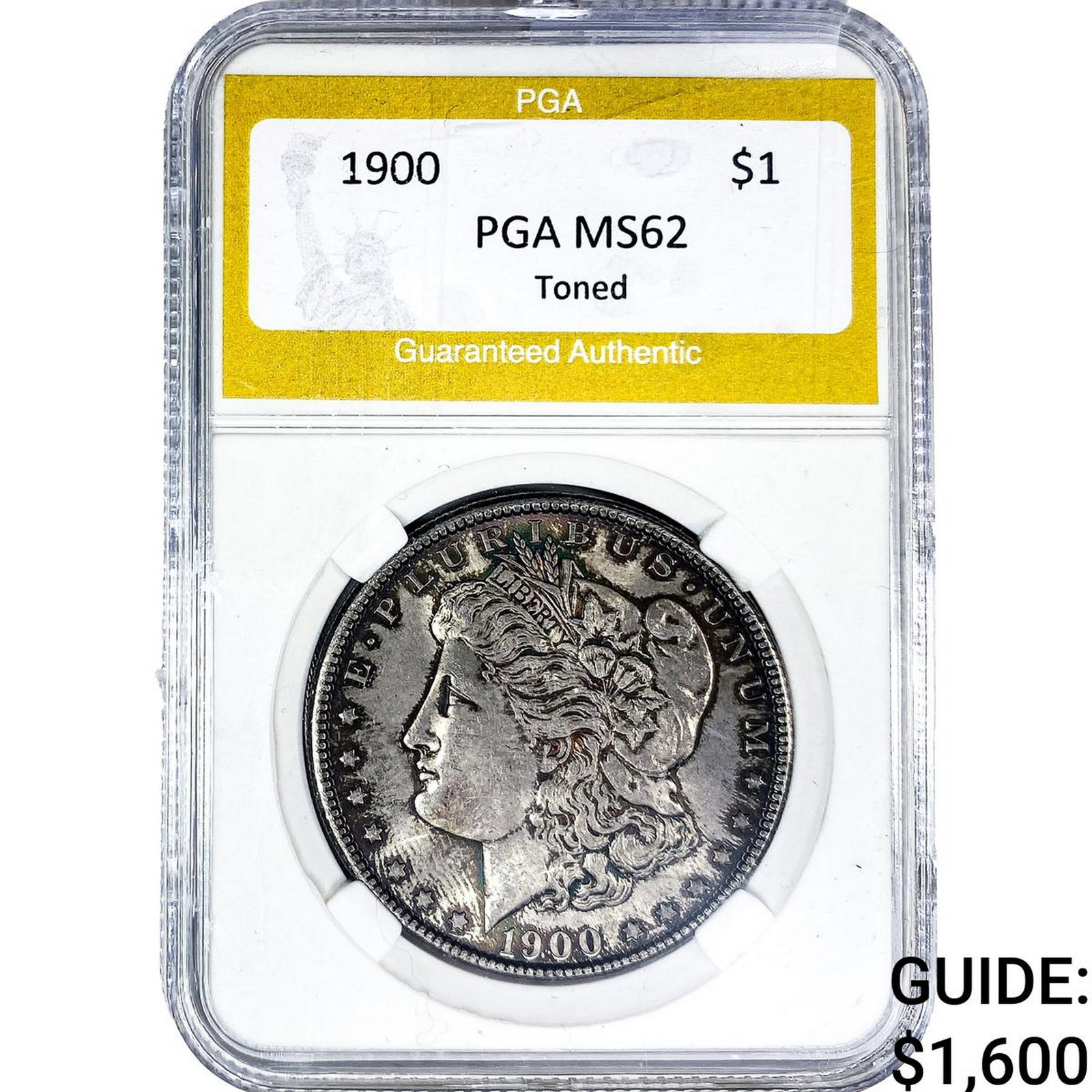 1900 Morgan Silver Dollar PGA MS62 Toned (1 of 2)