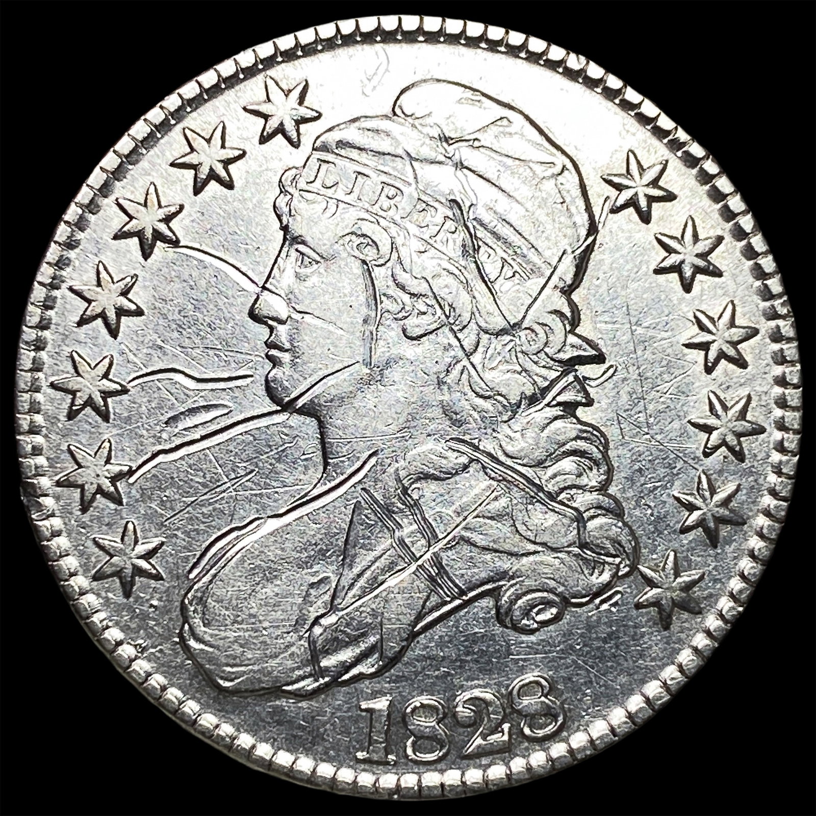 1828 Capped Bust Half Dollar HIGH GRADE (1 of 2)