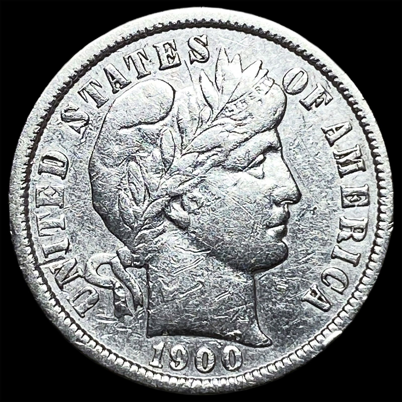 1900 Silver Barber Dime CHOICE AU: 1900 Silver Barber Dime CHOICE AU