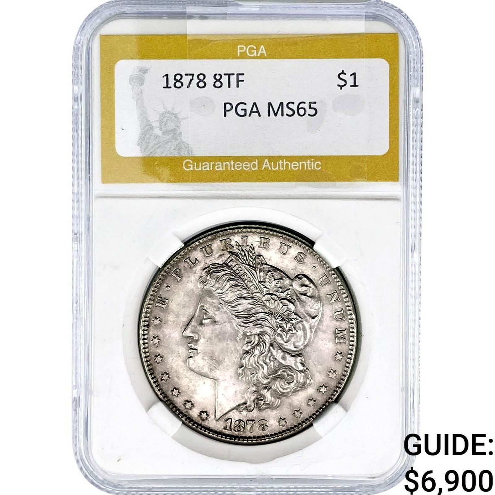 1878 8TF Morgan Silver Dollar PGA MS65 (1 of 2)