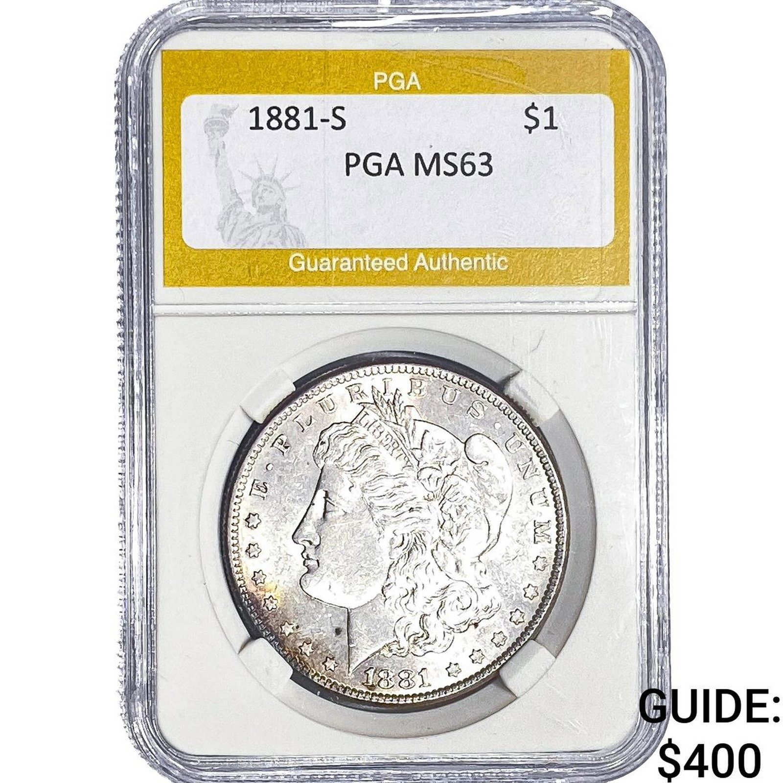 1881-S Morgan Silver Dollar PGA MS63 (1 of 2)