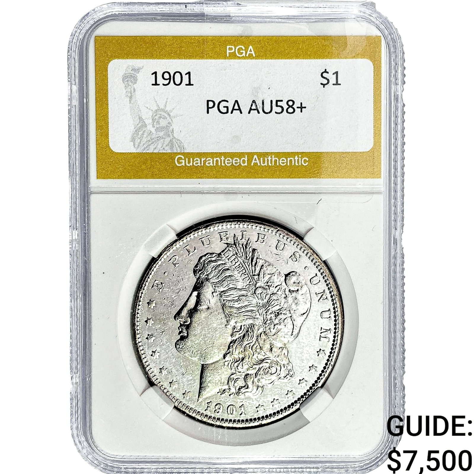 1901 Morgan Silver Dollar PGA AU58+ (1 of 2)