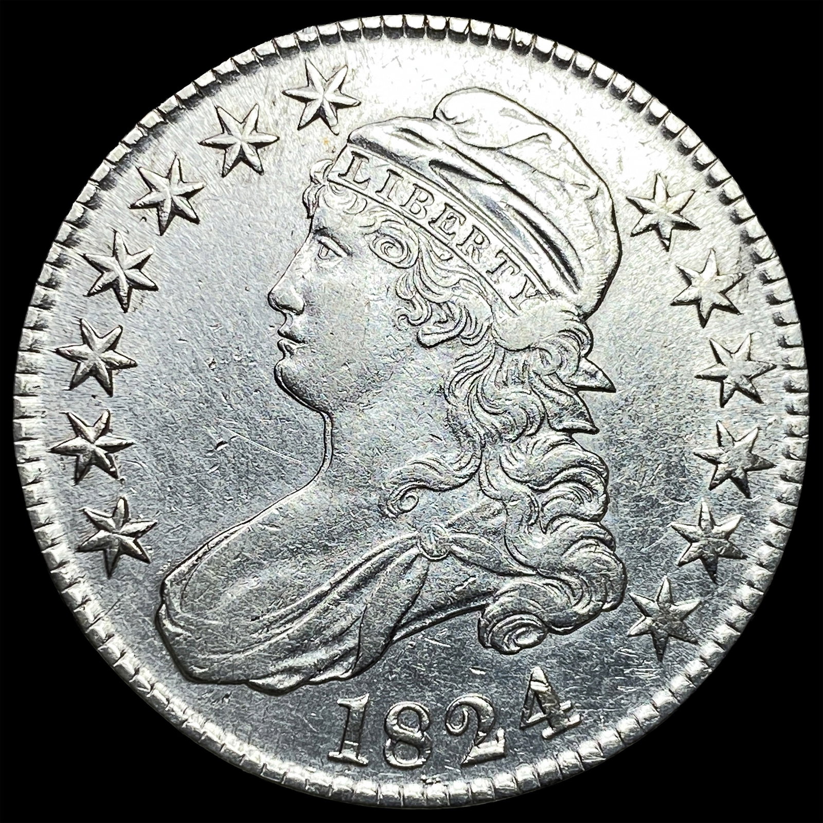 1824 Capped Bust Half Dollar CHOICE AU (1 of 2)
