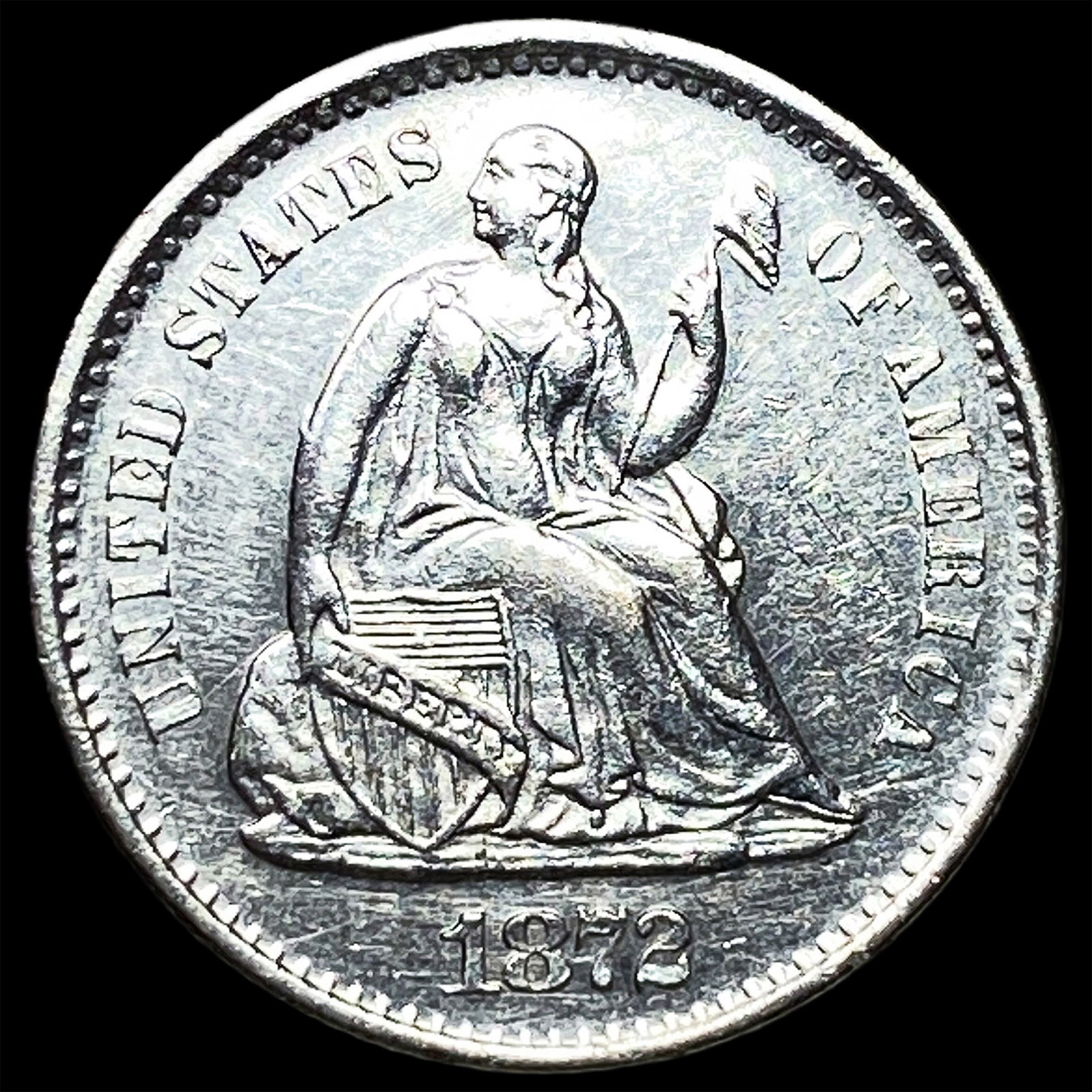 1872-S Silver Half Dime UNCIRCULATED (1 of 2)