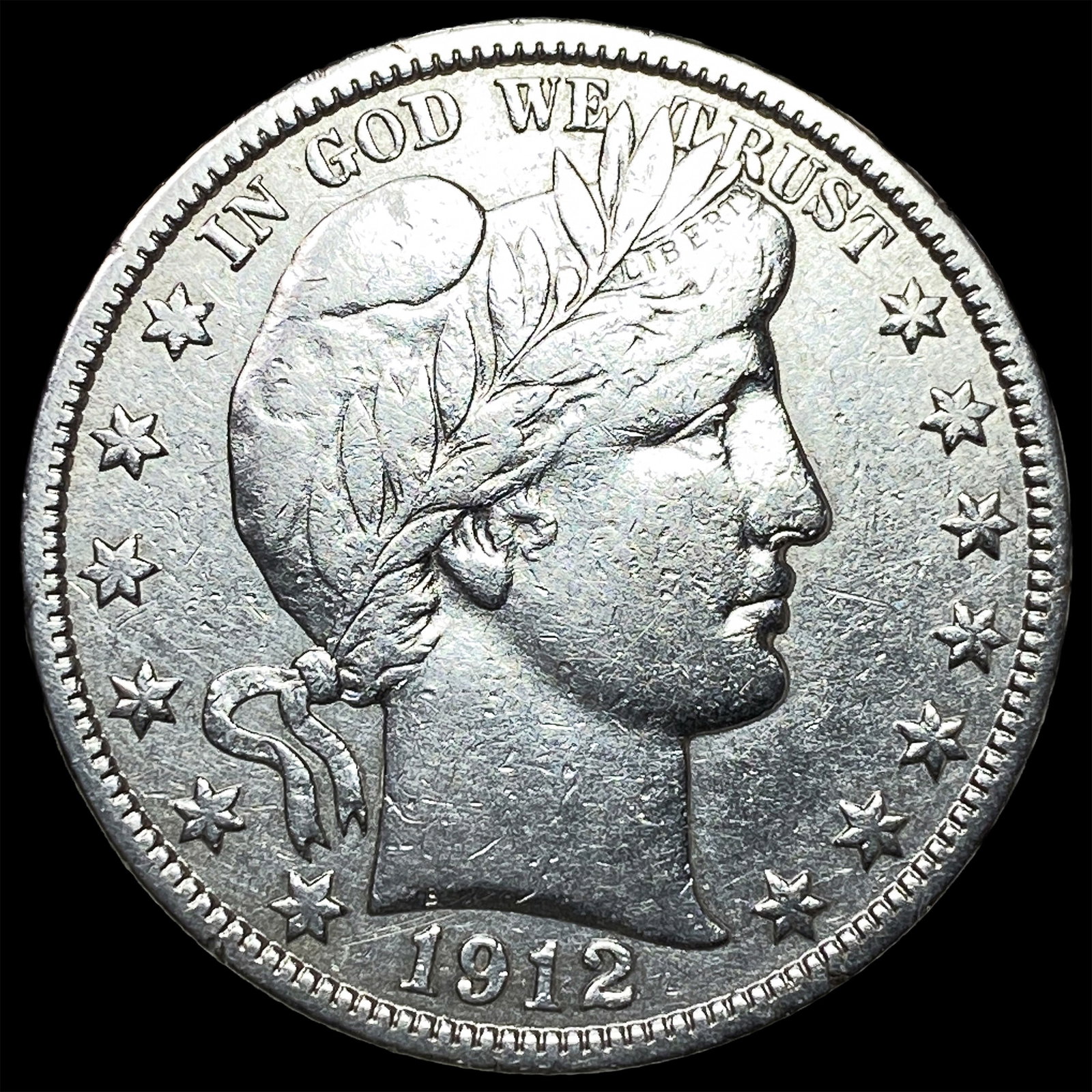 1912-S Silver Barber Half Dollar CLOSELY UNCIRCULATED (1 of 2)