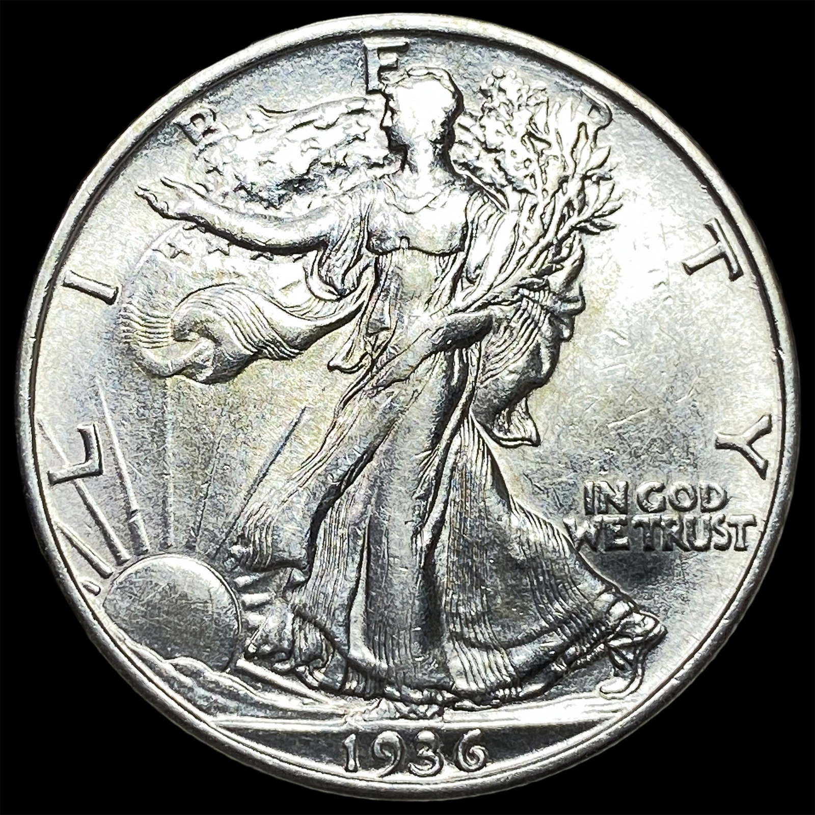 1936-D Silver Half Dollar Walking Liberty UNCIRCULATED: 1936-D Silver Half Dollar Walking Liberty UNCIRCULATED