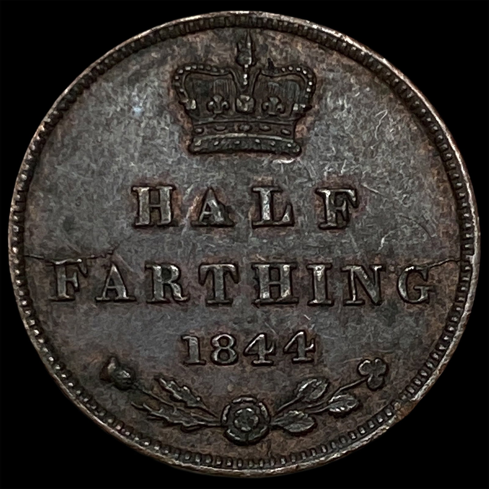 1844 Ceylon Copper 1/2 Farthing - 2