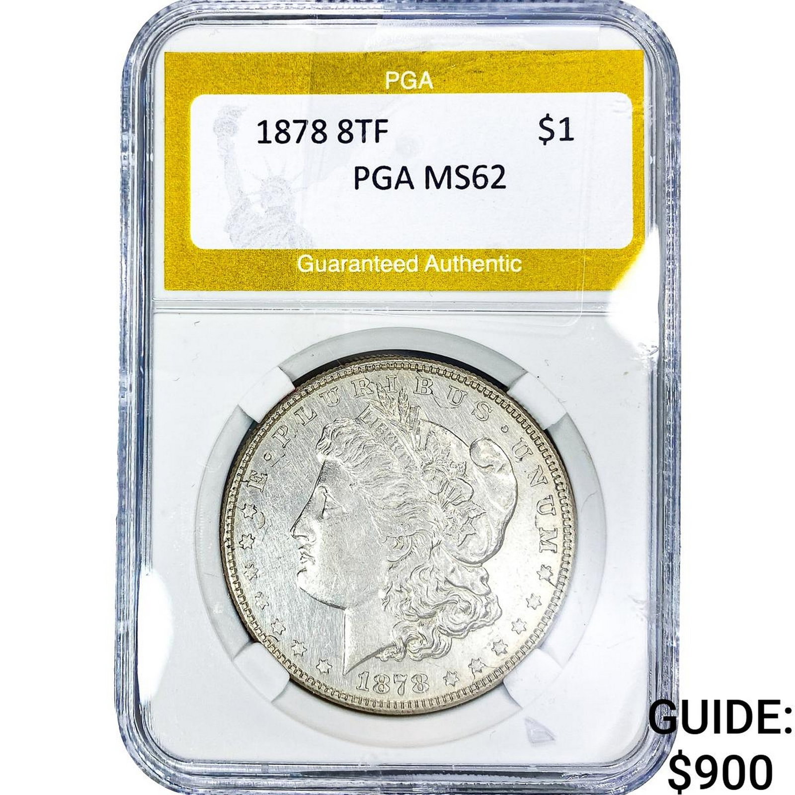 1878 8TF Morgan Silver Dollar PGA MS62 (1 of 2)