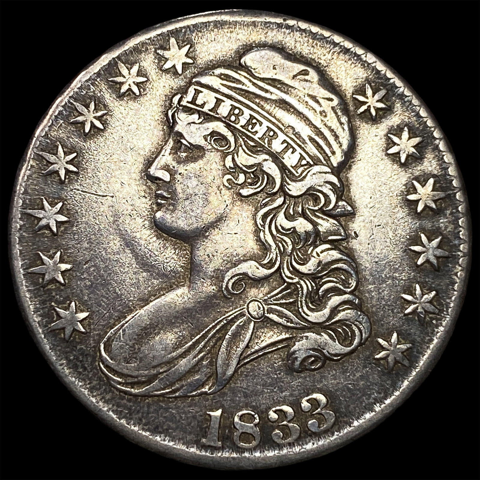 1833 Capped Bust Half Dollar CLOSELY UNCIRCULATED (1 of 2)