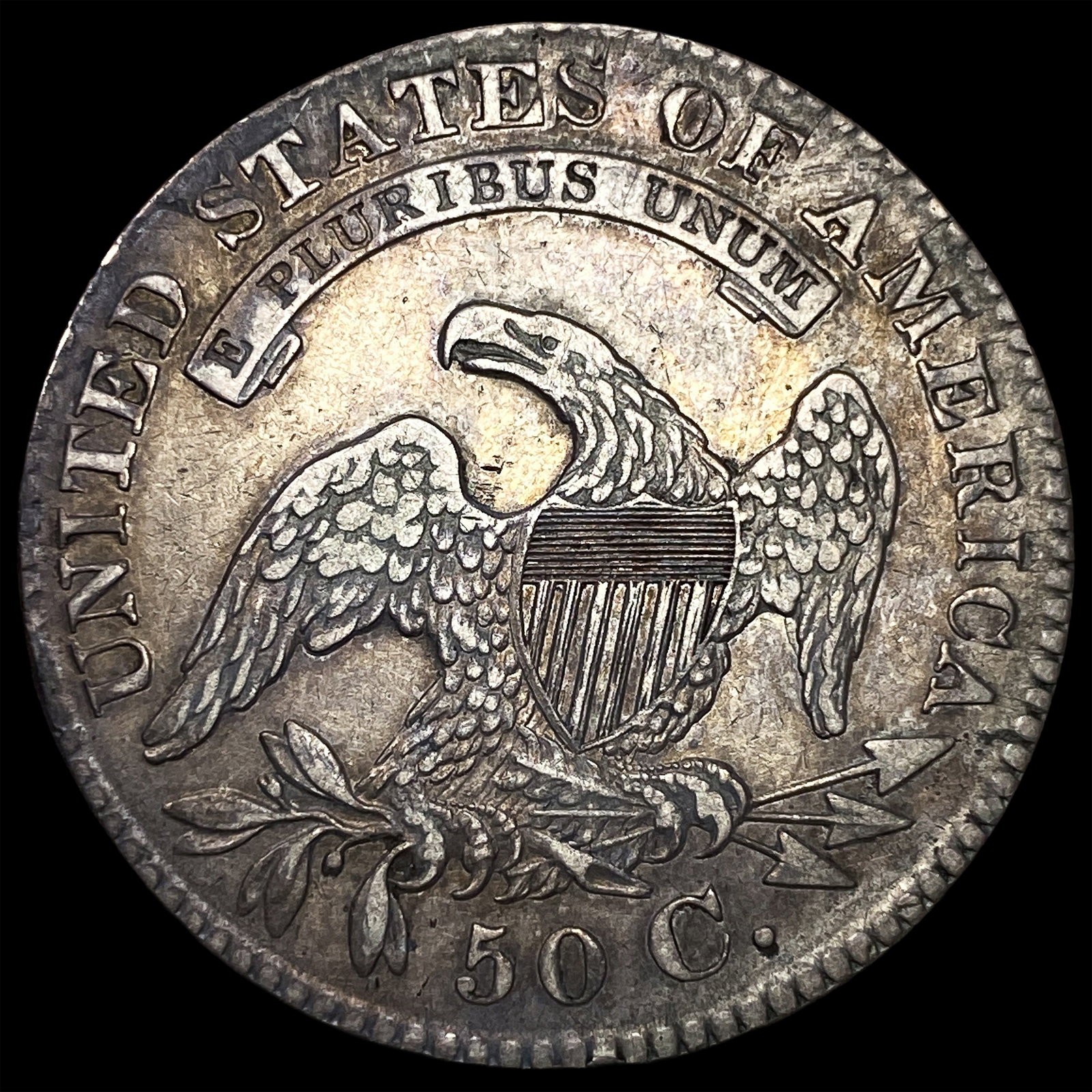 1829 Capped Bust Half Dollar LIGHTLY CIRCULATED - 2