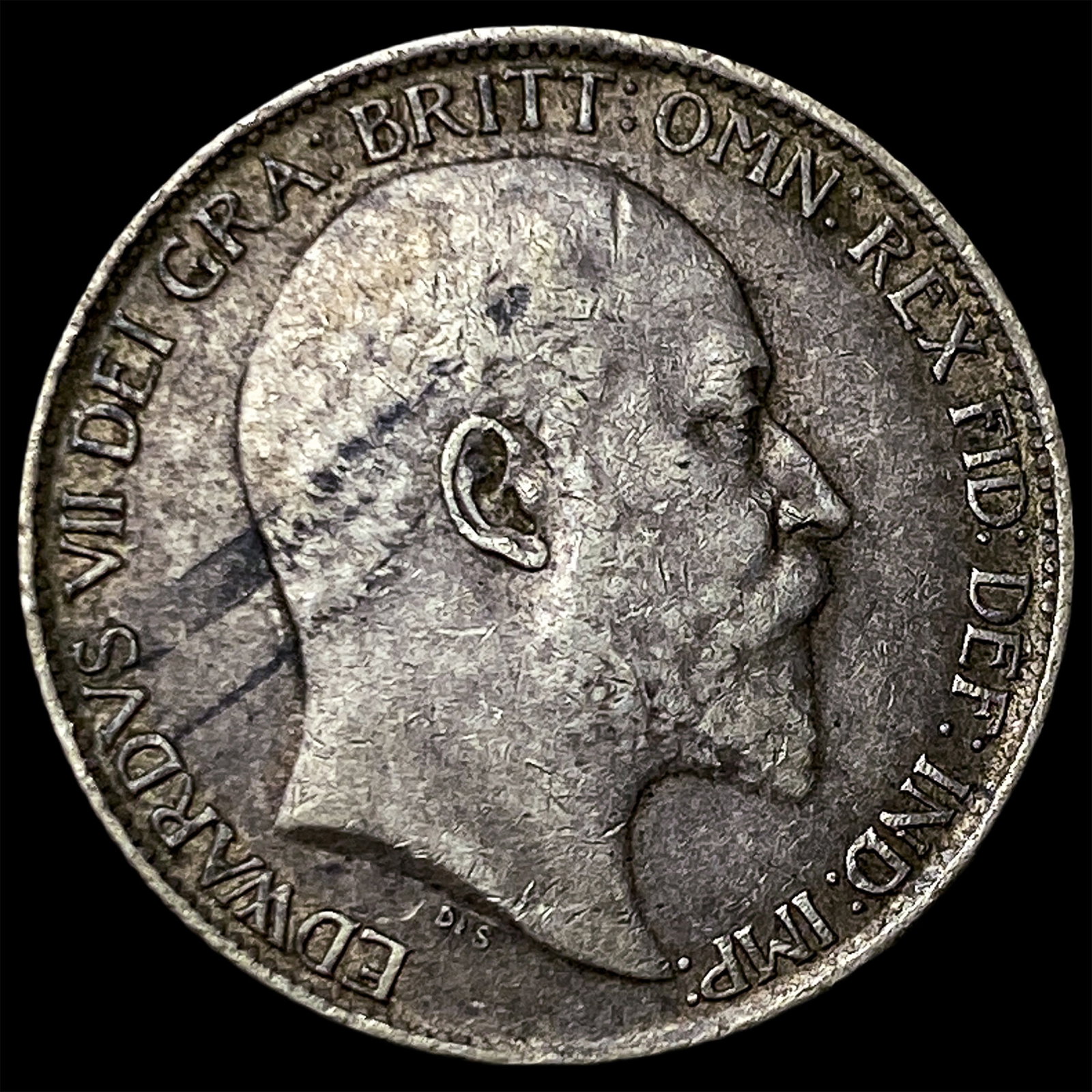 1910 Great Britain Silver 6 Pence: 1910 Great Britain Silver 6 Pence