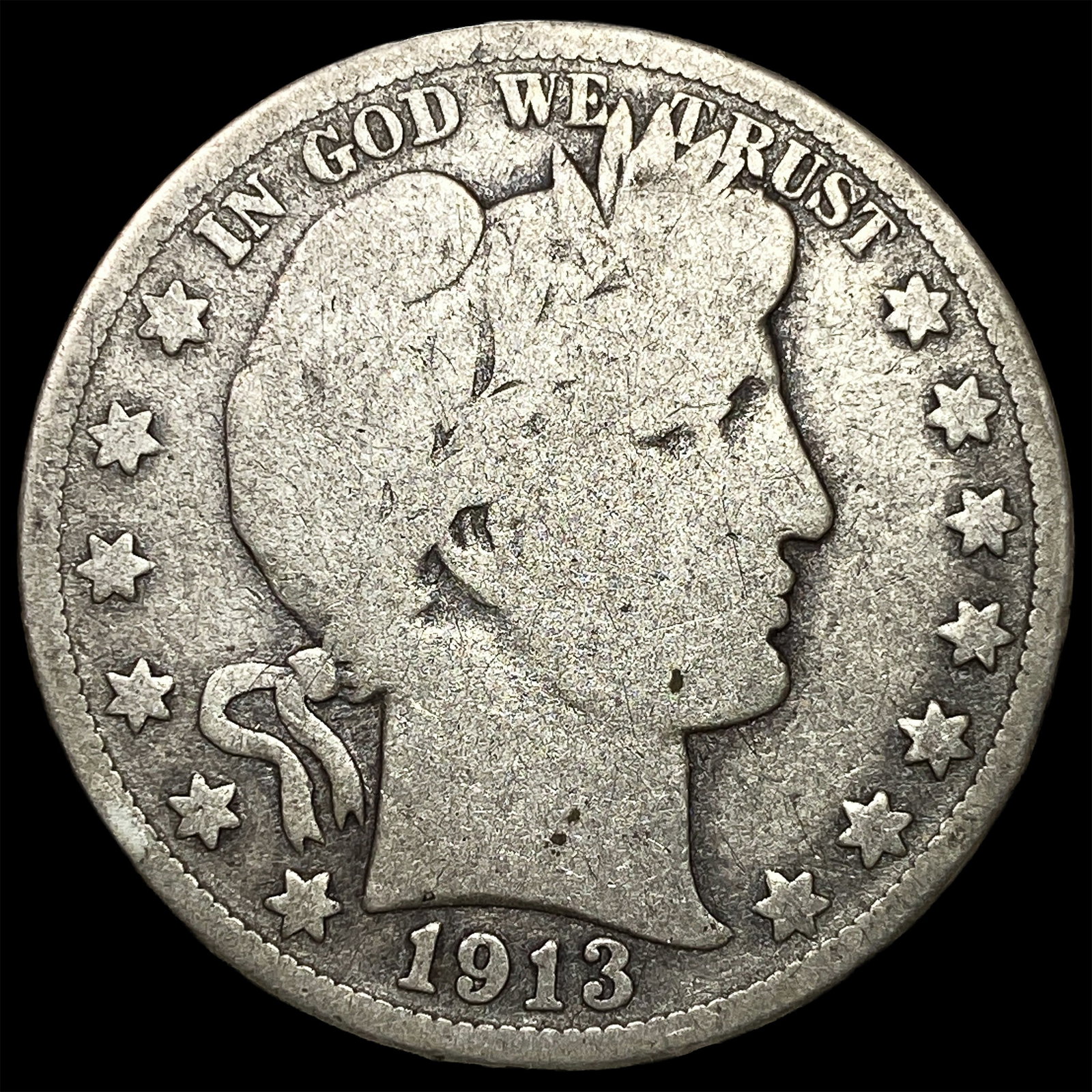 1913 Barber Half Dollar NICELY CIRCULATED (1 of 2)